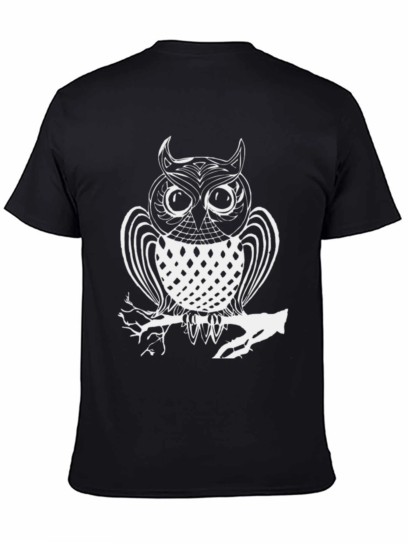 Owl Graphic Print Crew Neck T-Shirt