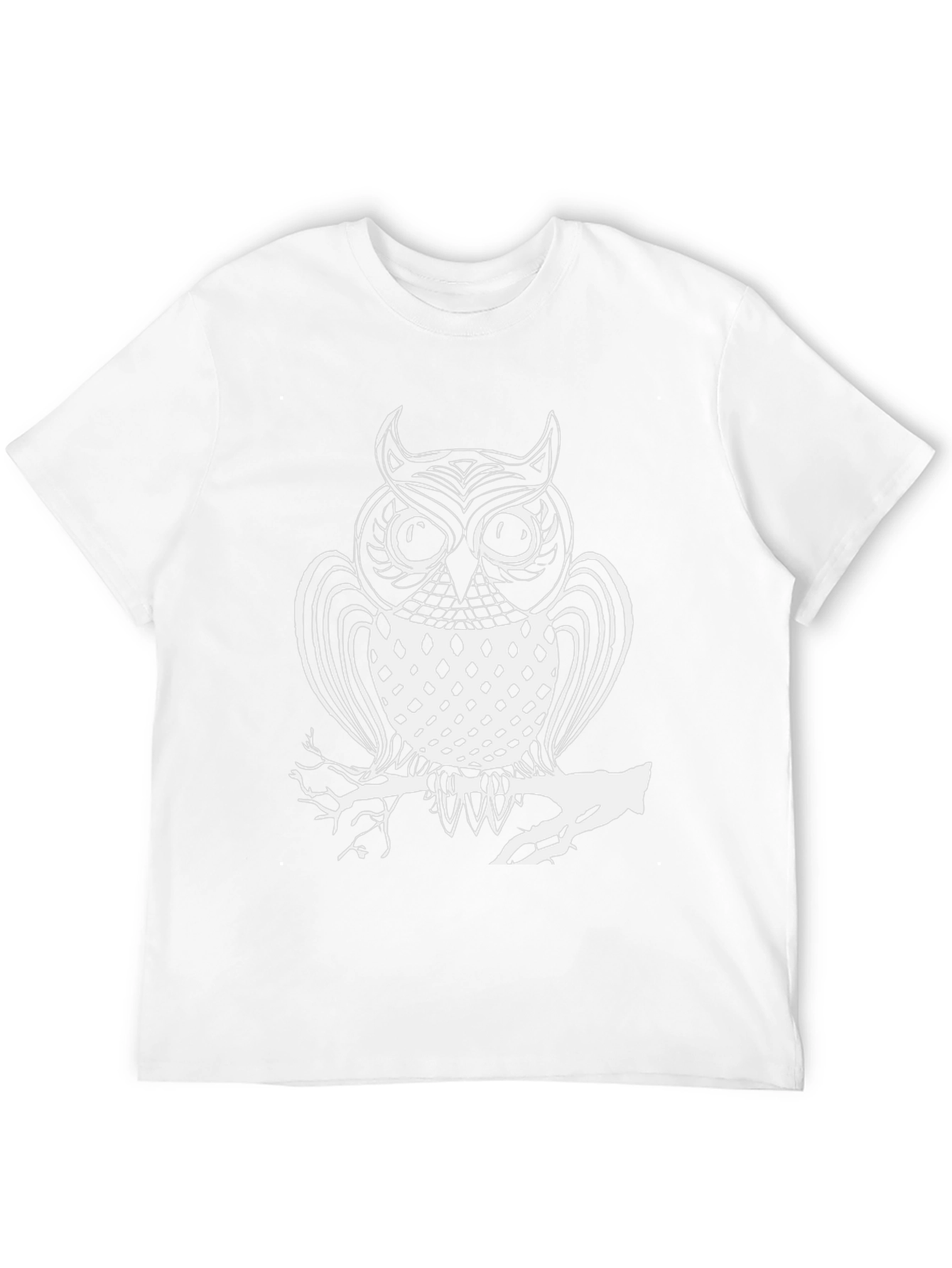 Owl Graphic Print Crew Neck T-Shirt