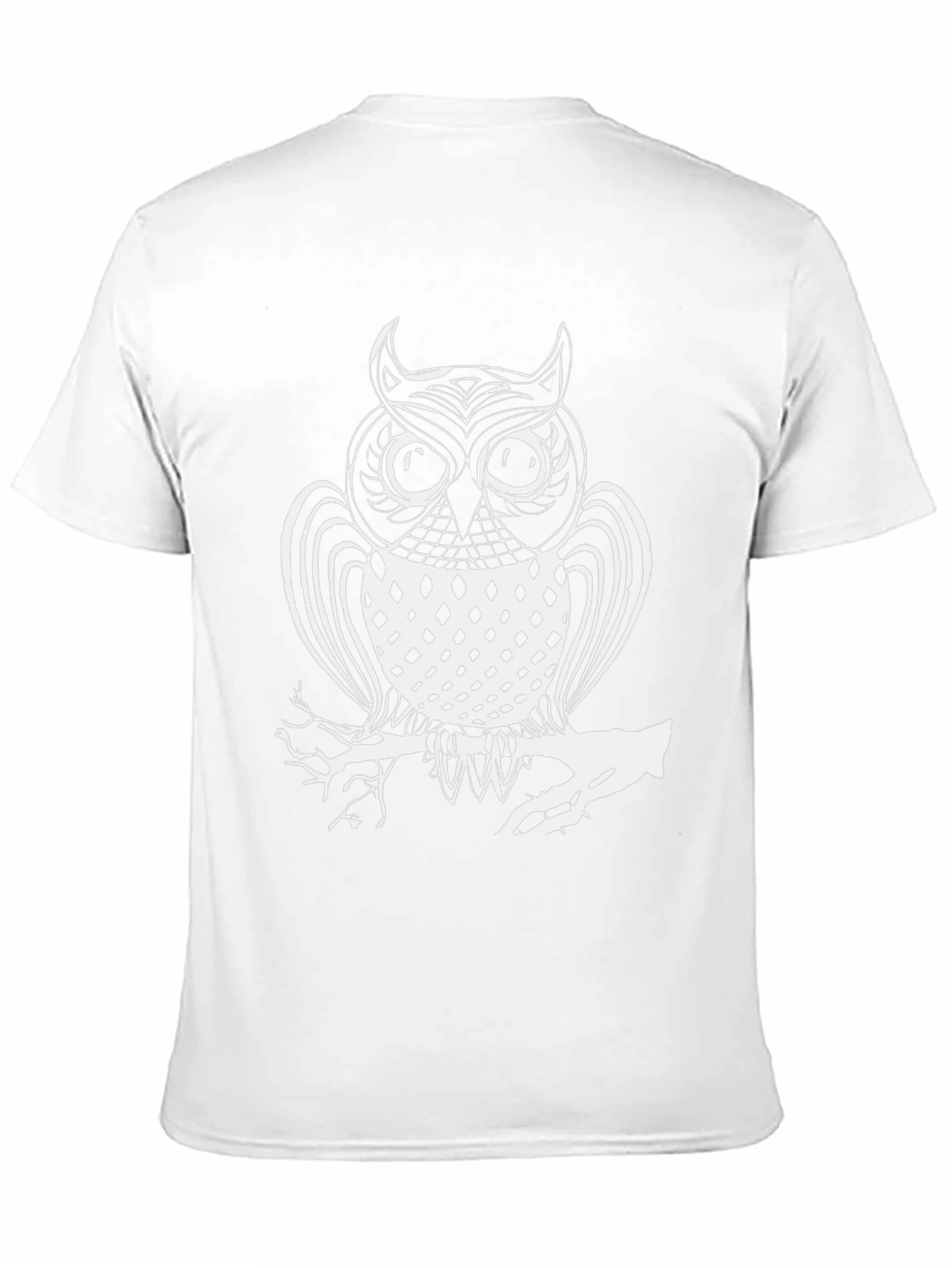 Owl Graphic Print Crew Neck T-Shirt
