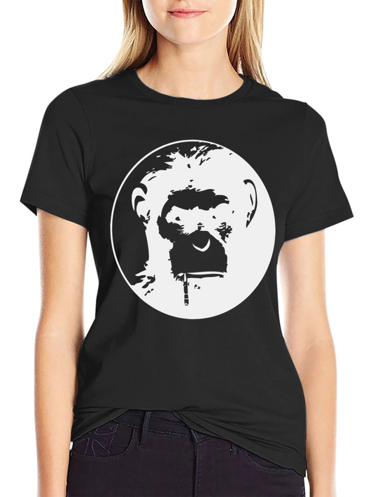 Ape Face Graphic Tee - Black Cotton T-Shirt