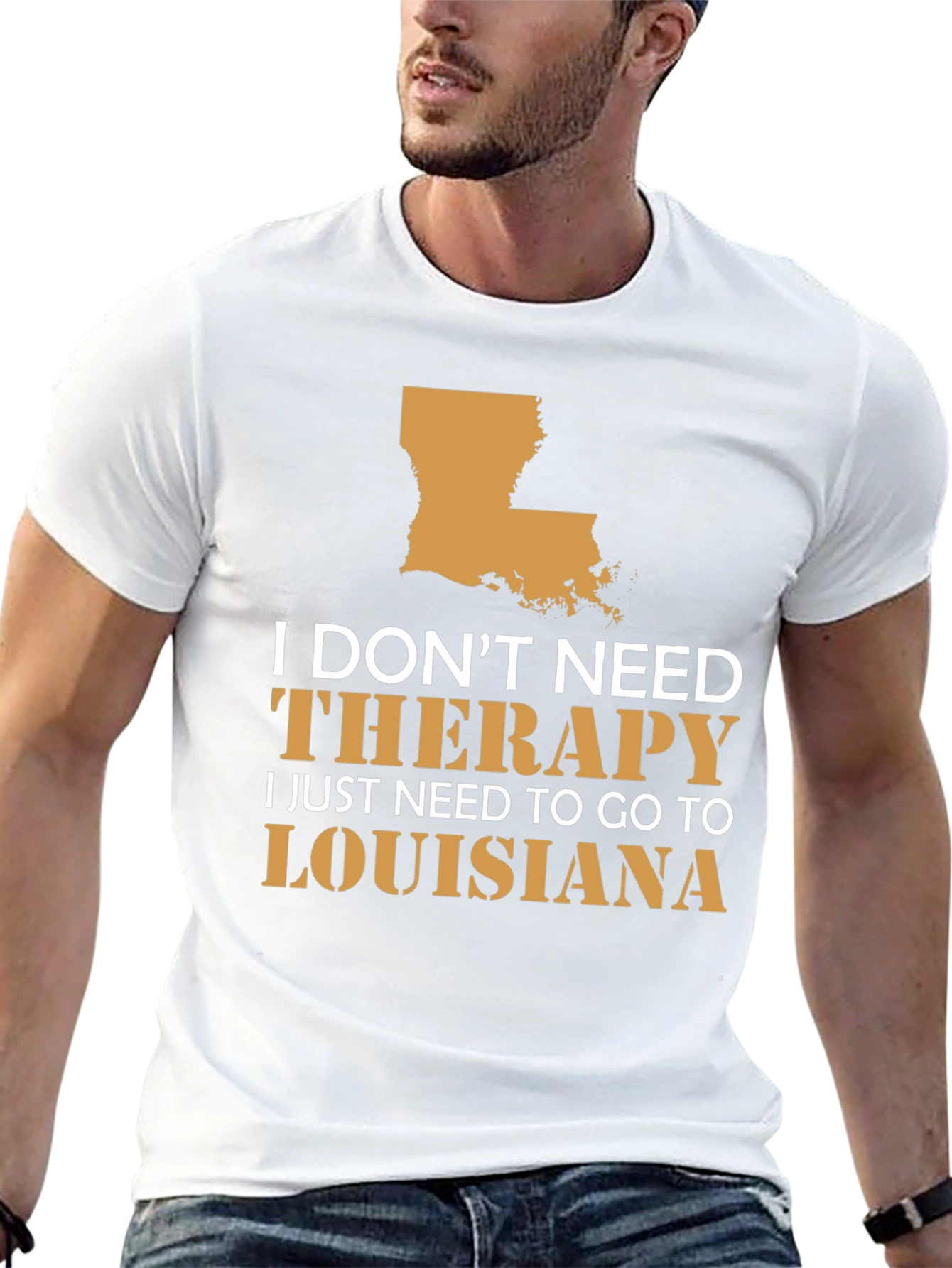 Louisiana Therapy T-Shirt Funny State Pride Tee