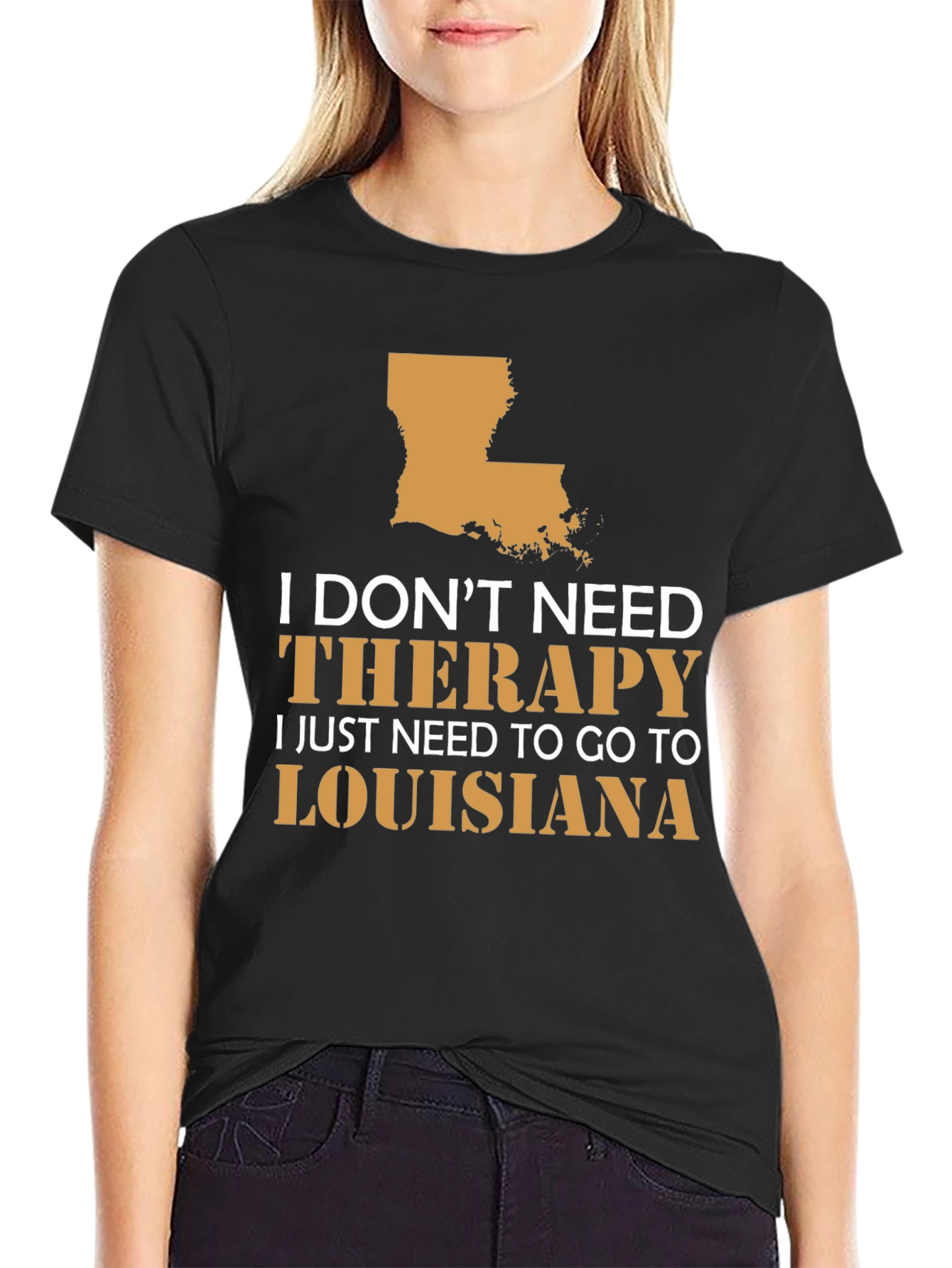 Louisiana Therapy T-Shirt Funny State Pride Tee
