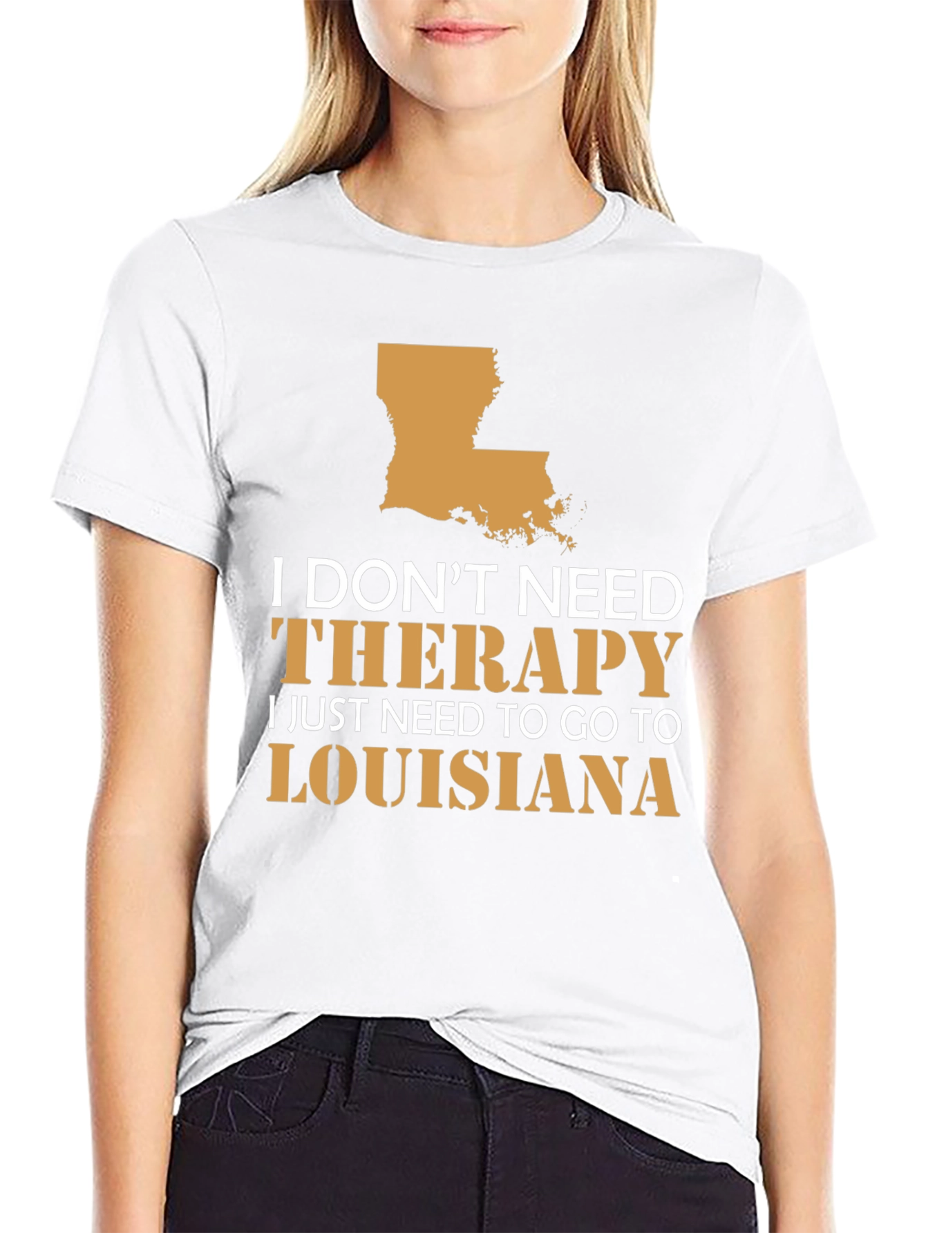 Louisiana Therapy T-Shirt Funny State Pride Tee