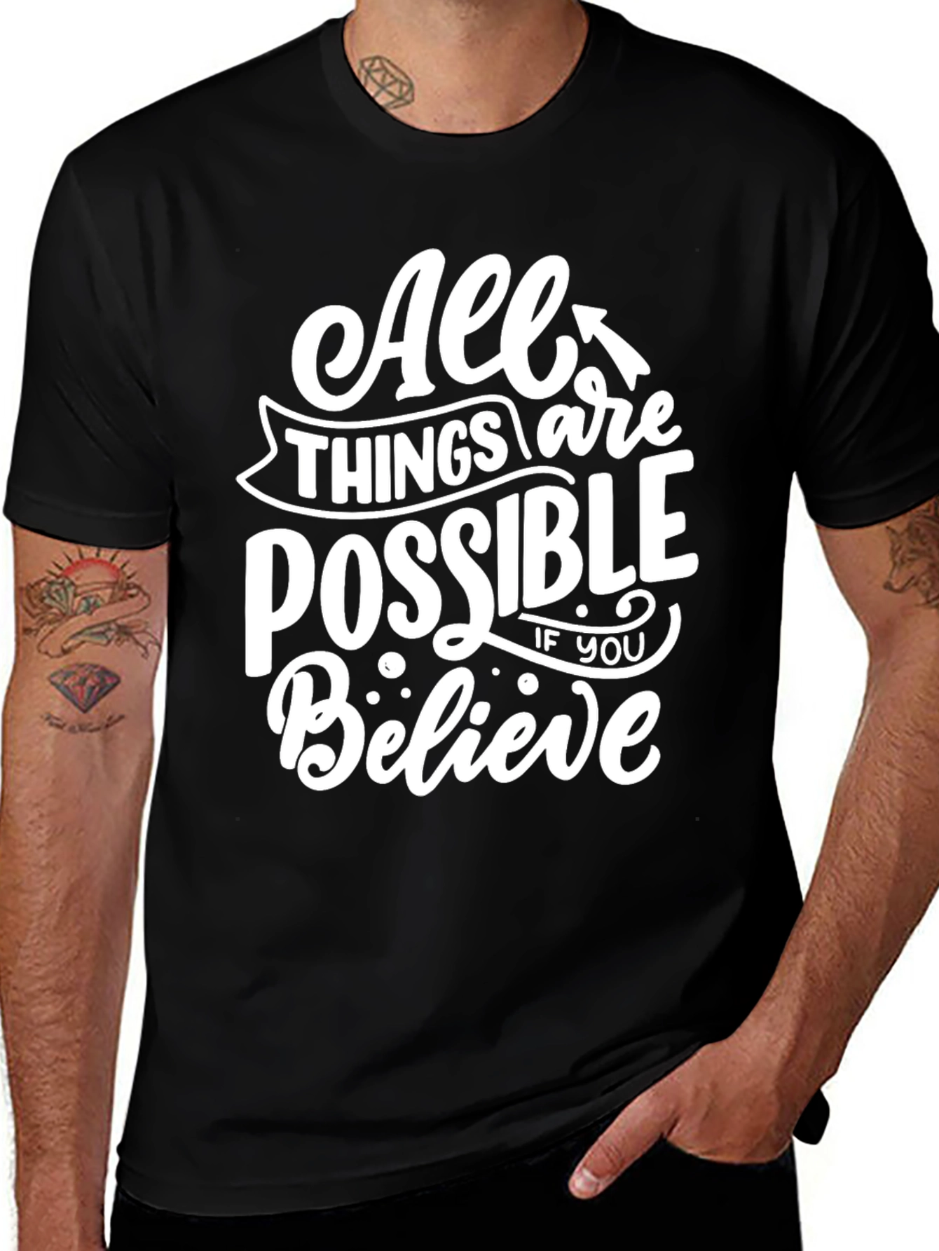 Inspirational Graphic Tee - All Things Are Possible