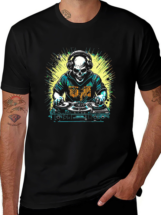 DJ Skull Graphic T-Shirt - Music Lover Tee