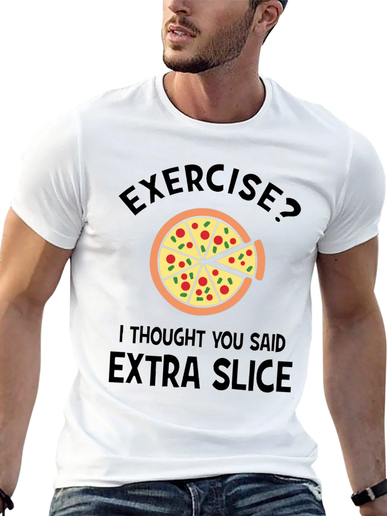 Exercise? Extra Slice Pizza Graphic Tee