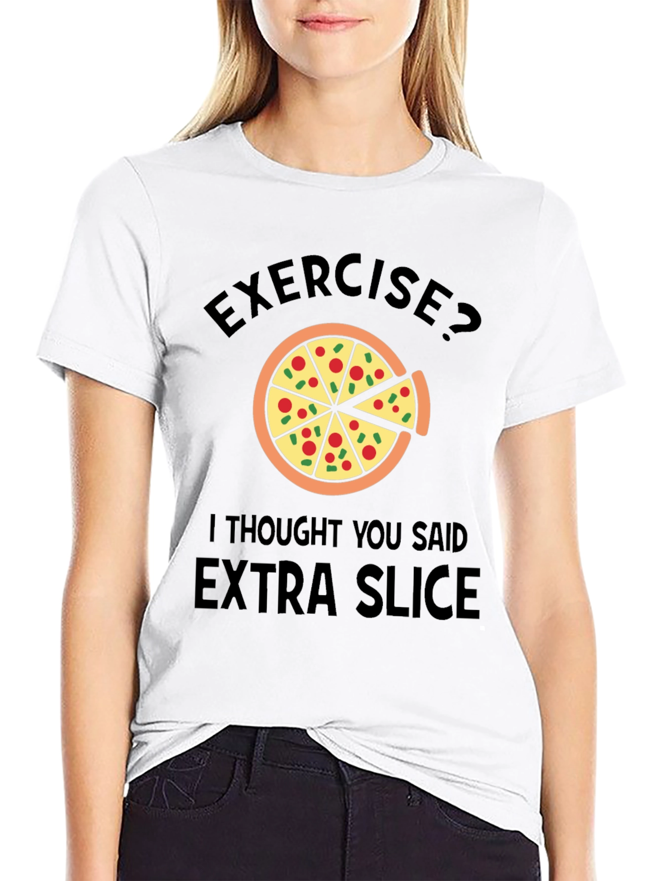 Exercise? Extra Slice Pizza Graphic Tee