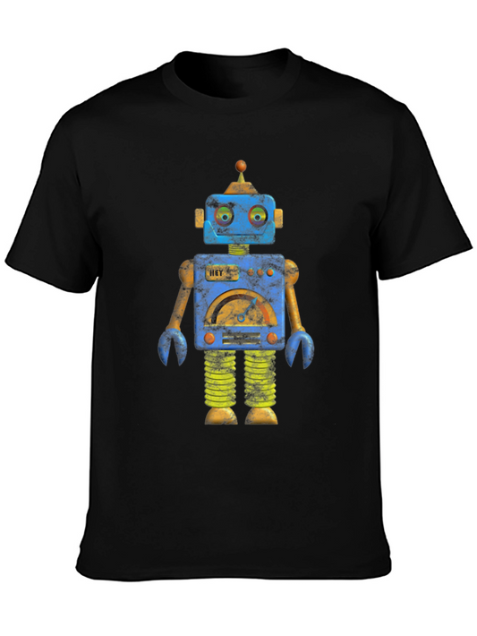 Robot Graphic Print T-Shirt
