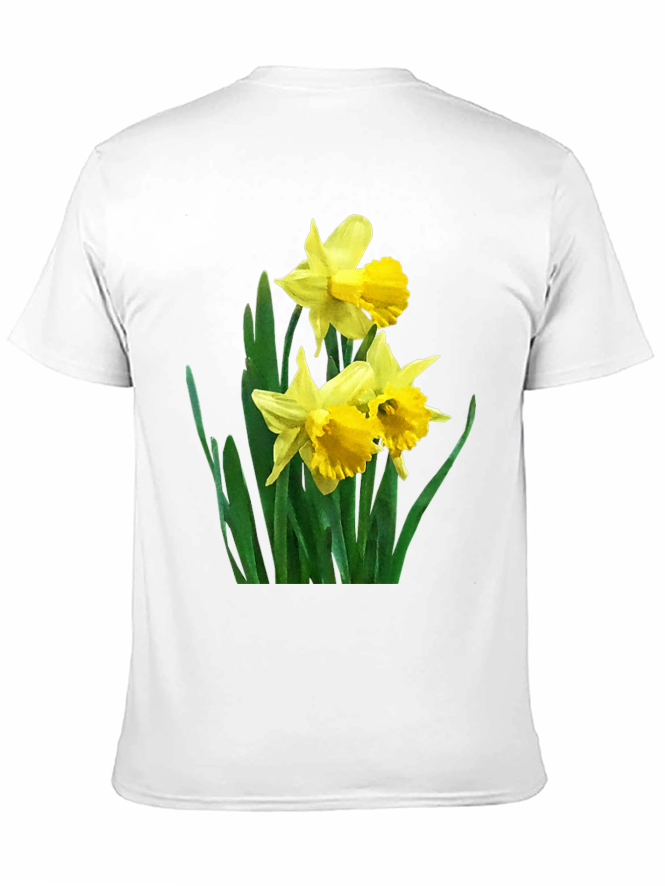 Daffodil Print Black T-Shirt