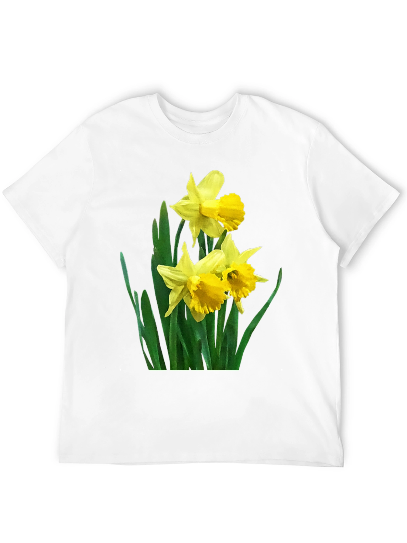 Daffodil Print Black T-Shirt