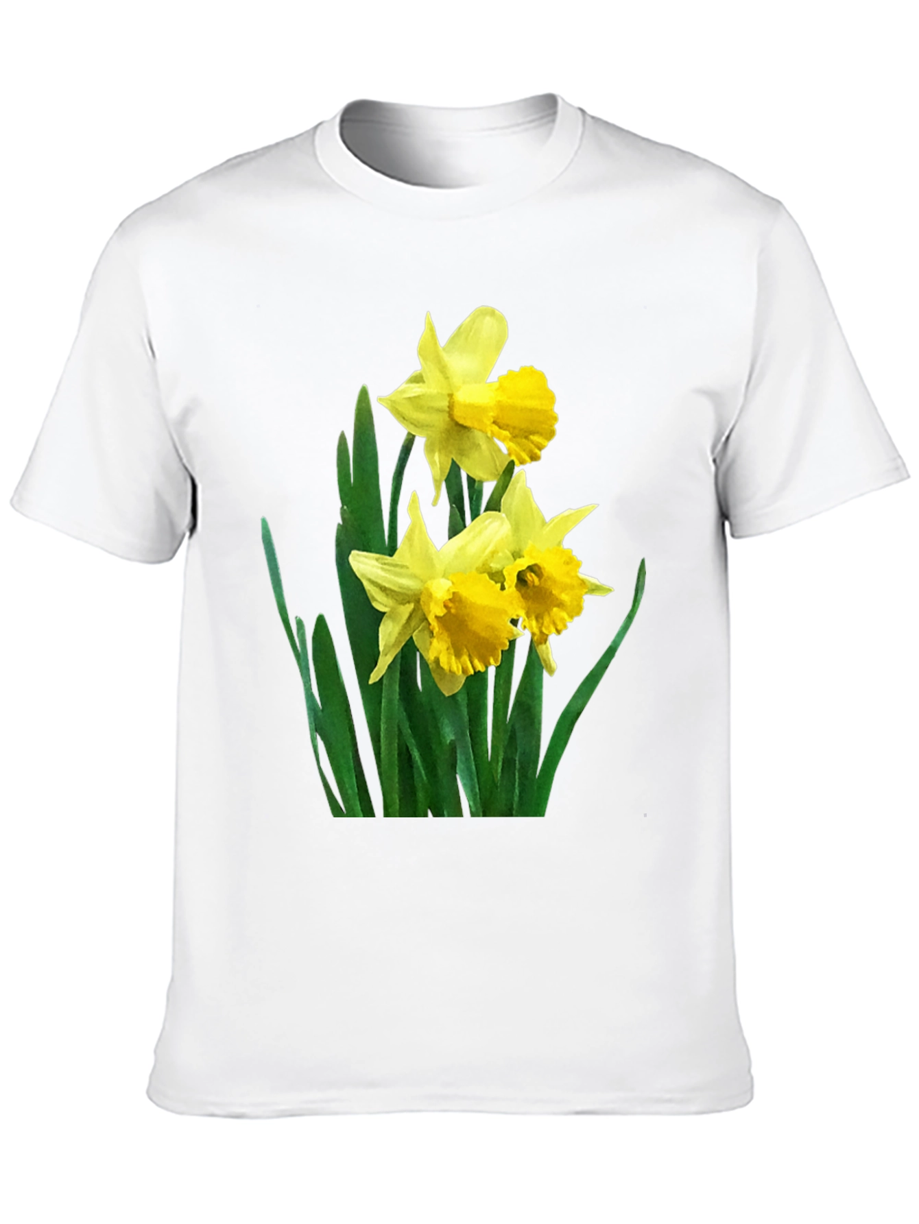 Daffodil Print Black T-Shirt