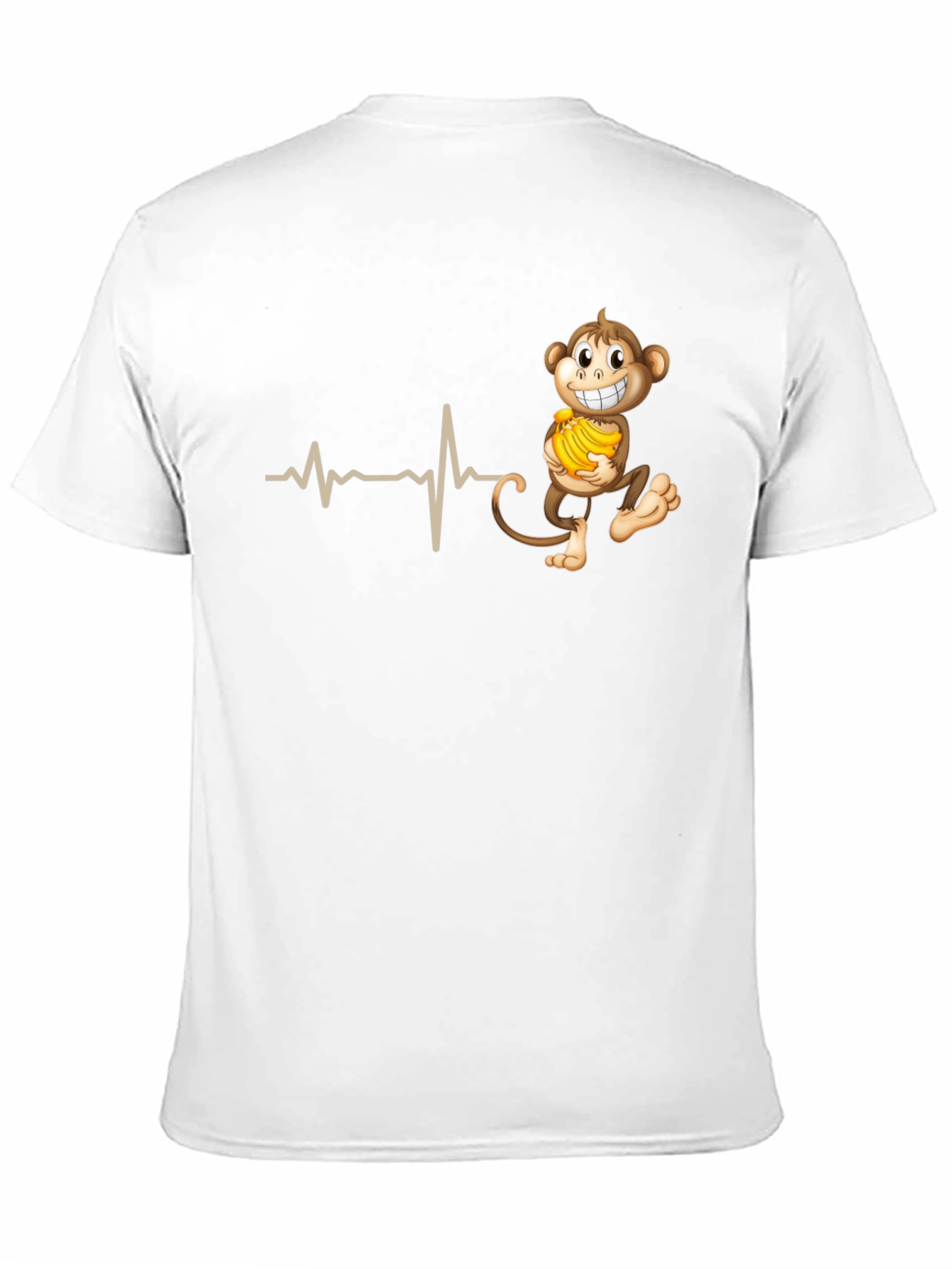 Funny Monkey Heartbeat T-Shirt - Novelty Tee