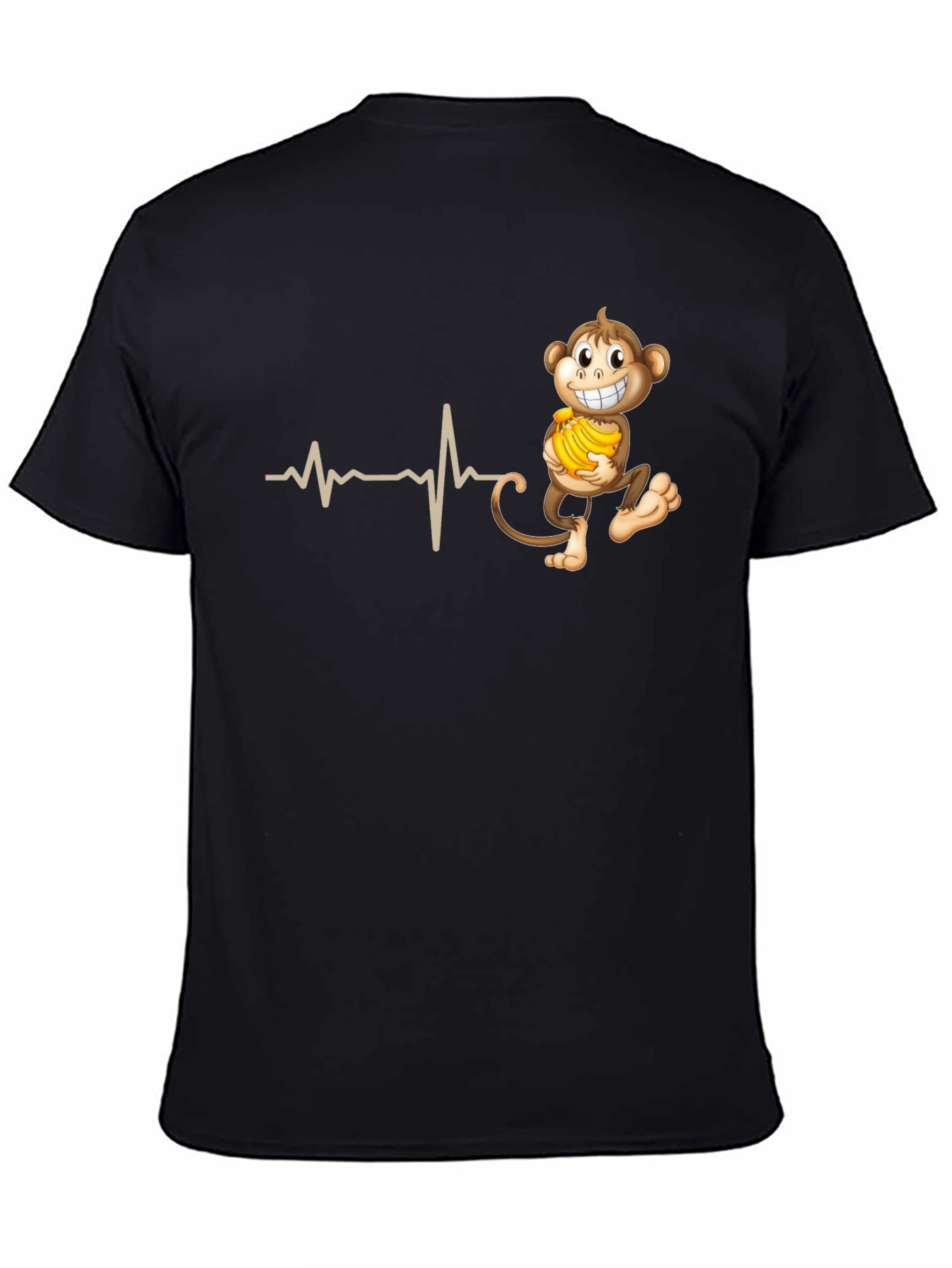 Funny Monkey Heartbeat T-Shirt - Novelty Tee
