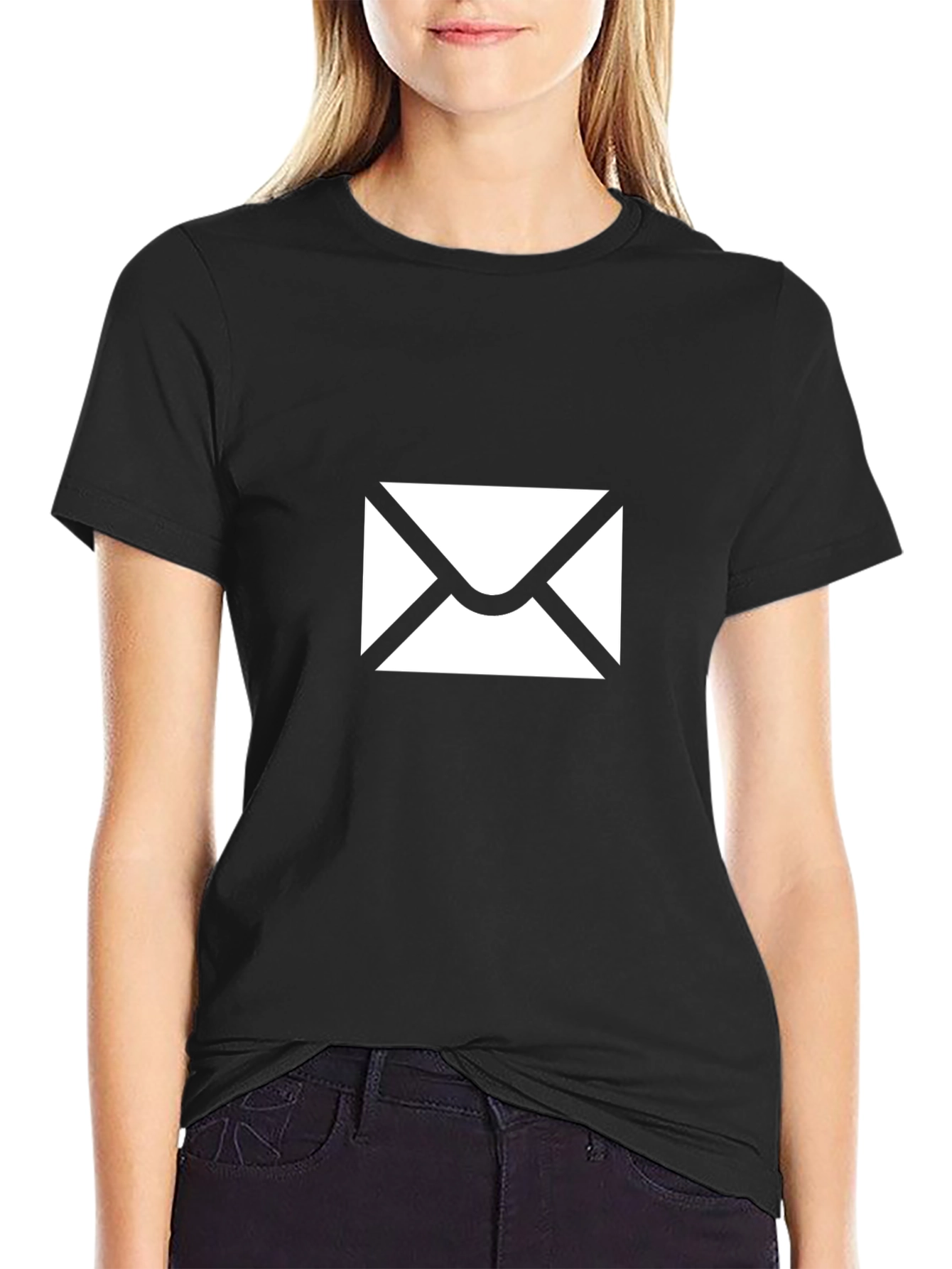 Envelope Graphic T-Shirt - Black