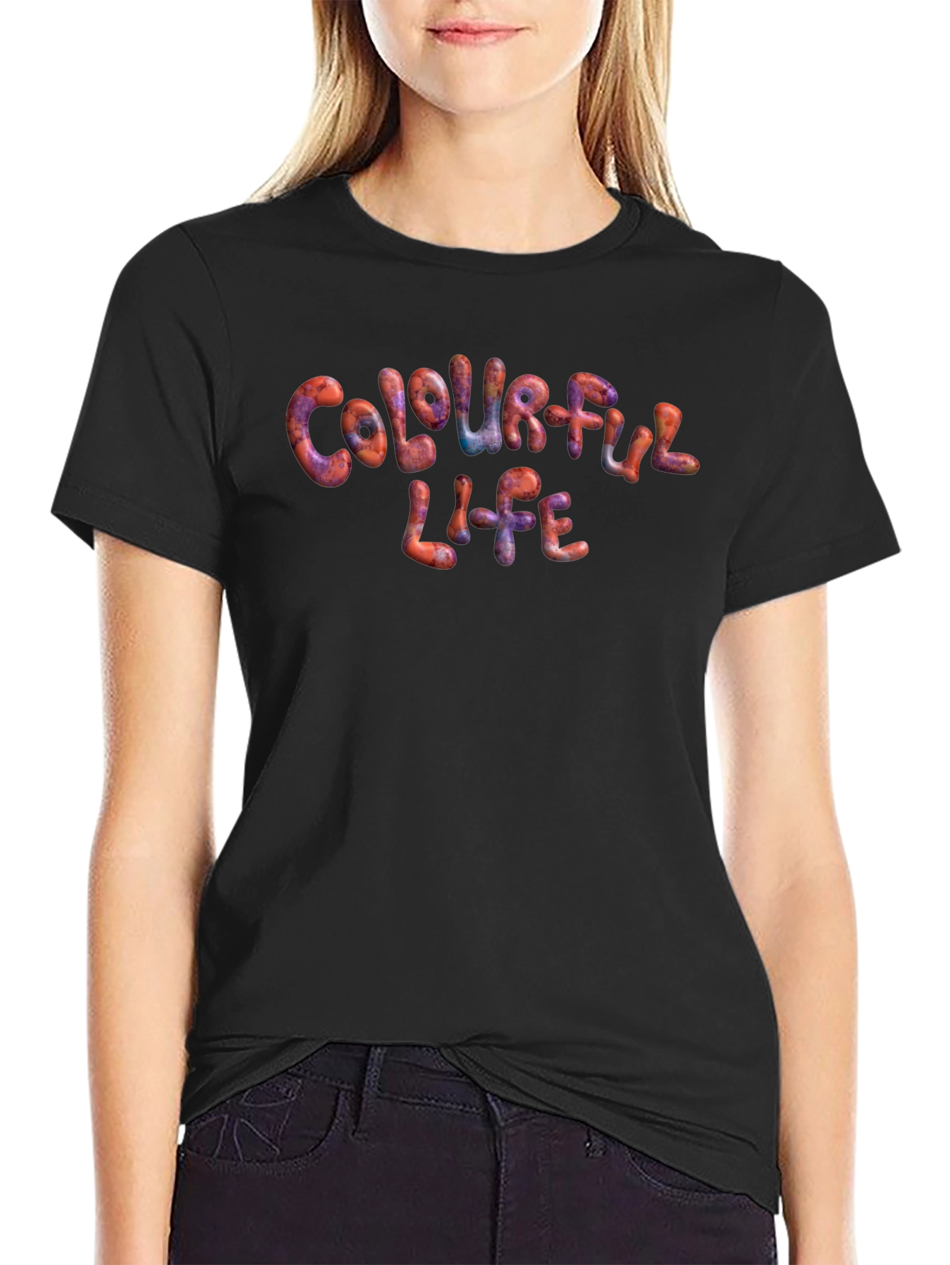 Colourful Life Black T-Shirt