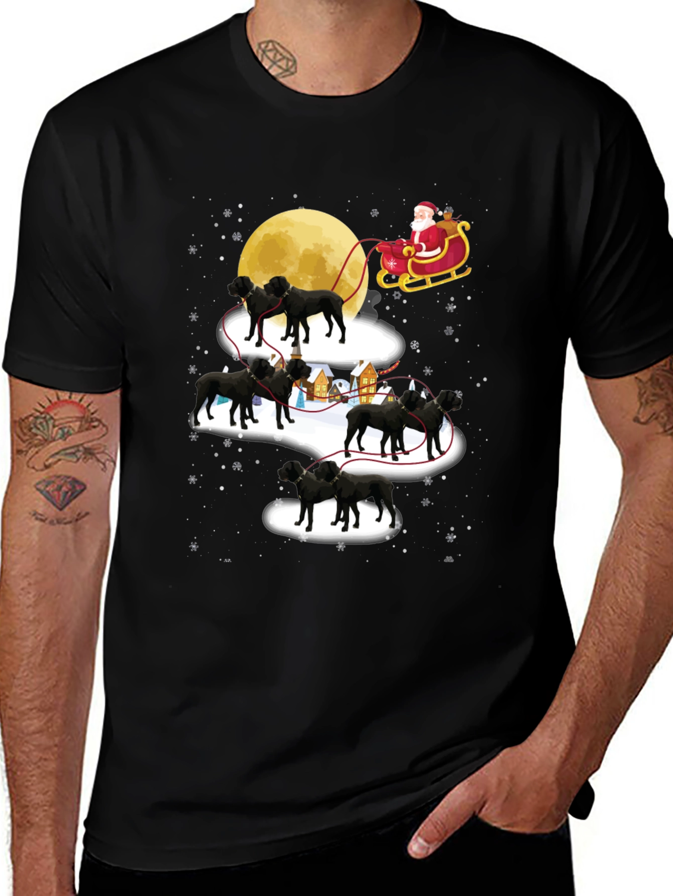 Rottweiler Christmas Santa T-Shirt