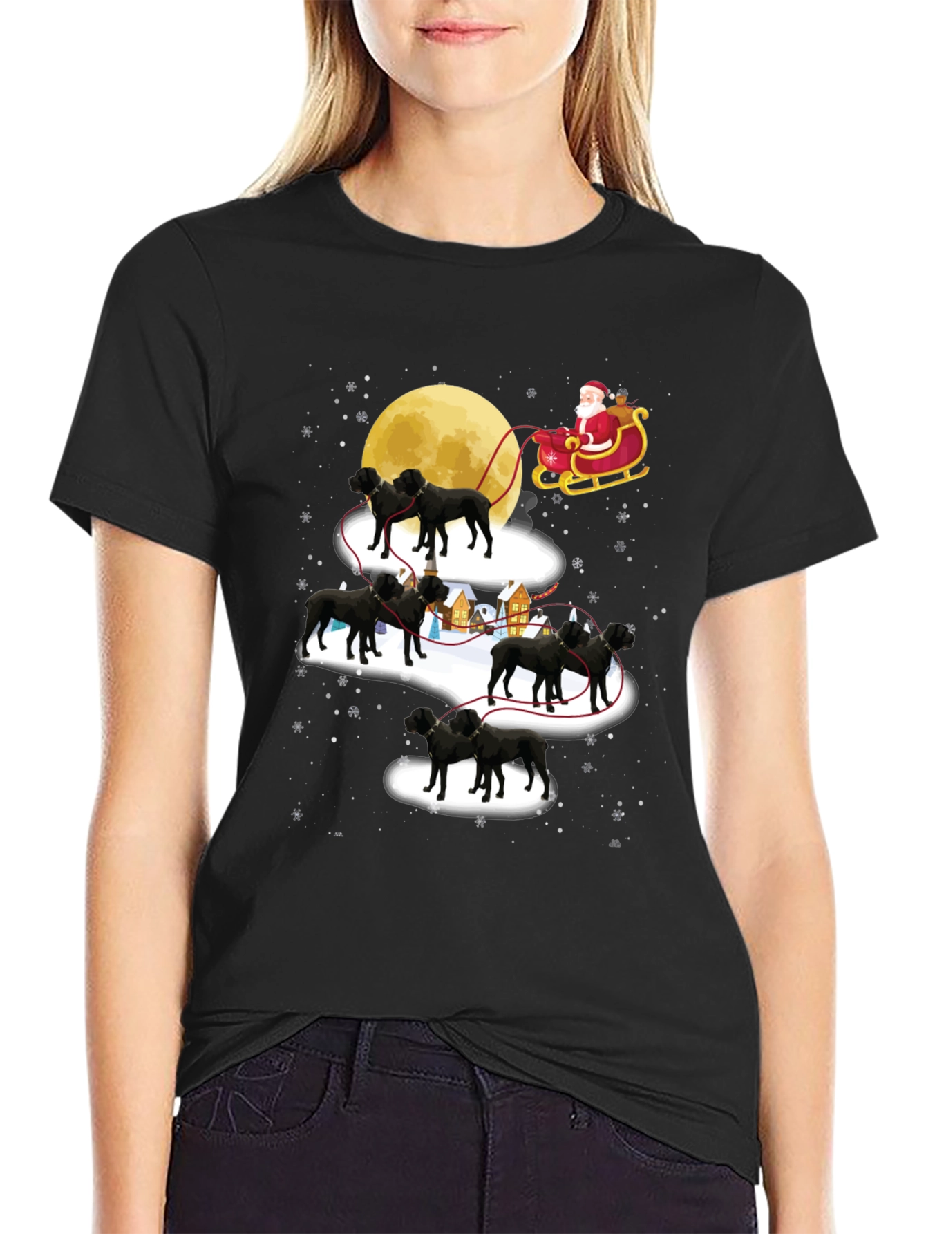 Rottweiler Christmas Santa T-Shirt