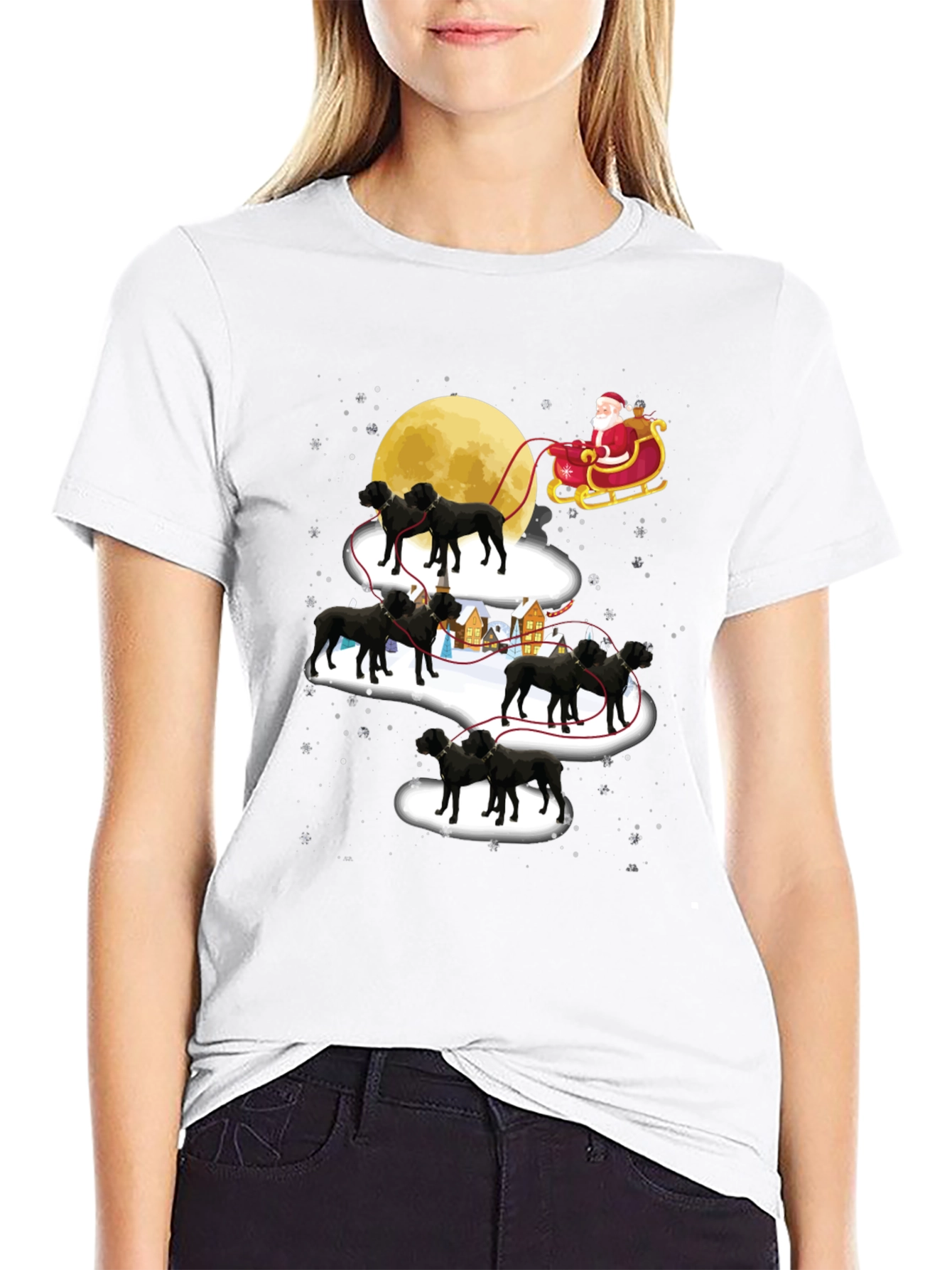 Rottweiler Christmas Santa T-Shirt