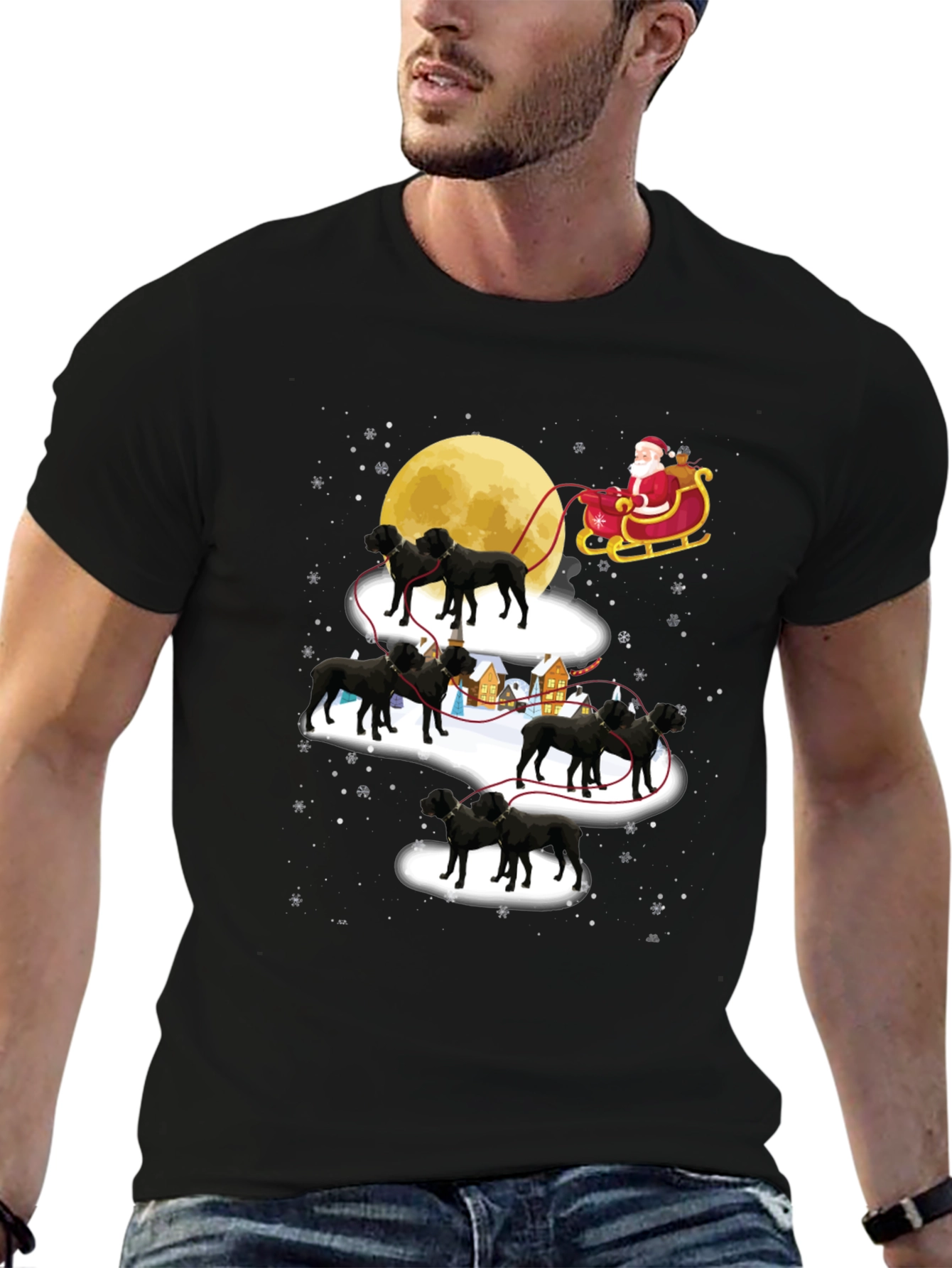 Rottweiler Christmas Santa T-Shirt
