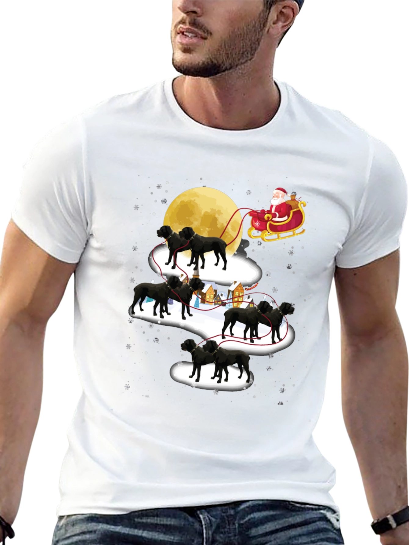 Rottweiler Christmas Santa T-Shirt