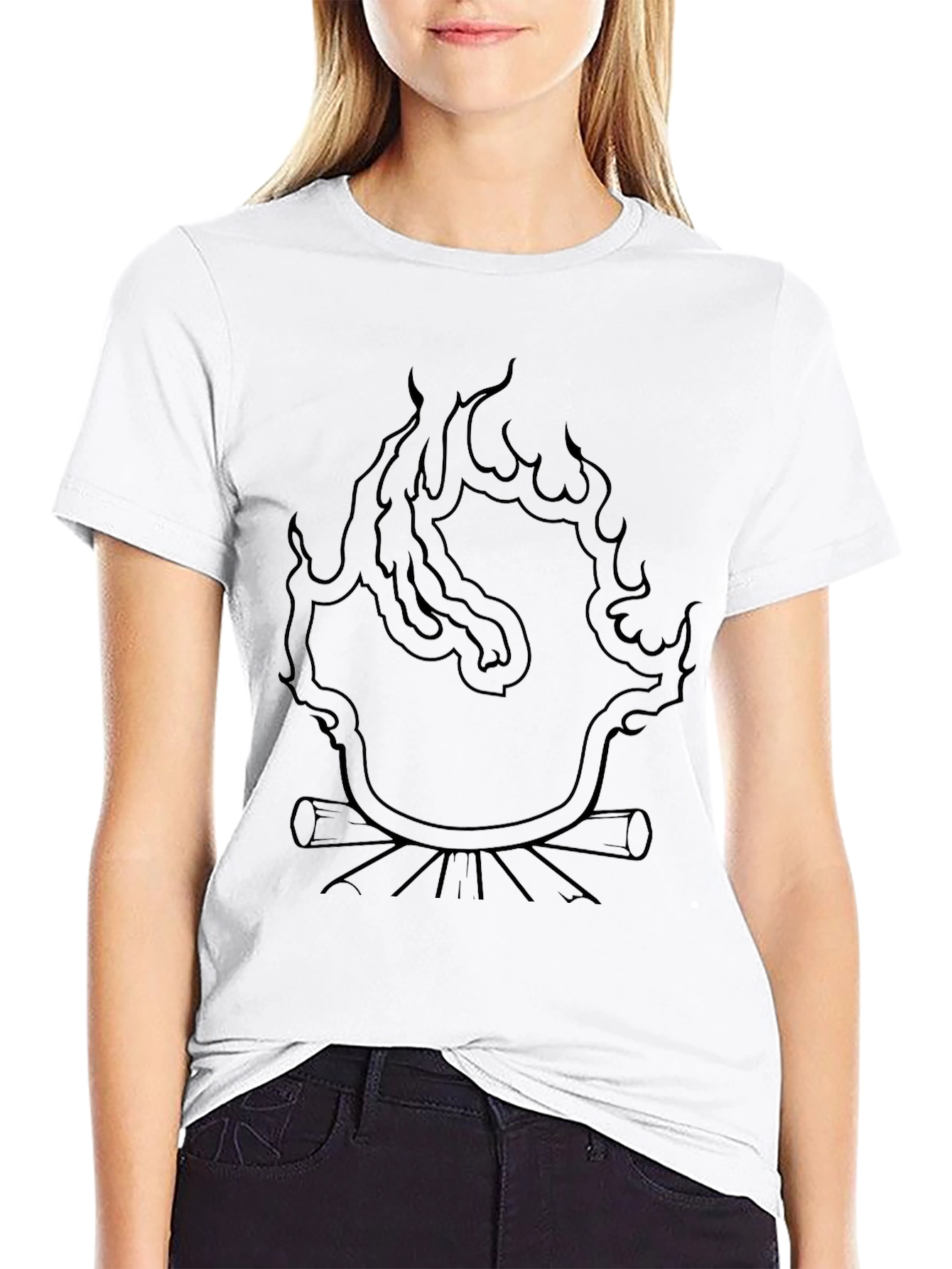 Campfire Graphic Tee - Black Unisex T-Shirt