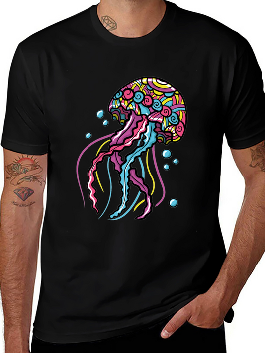 Jellyfish Graphic Tee - Unique Colorful Design