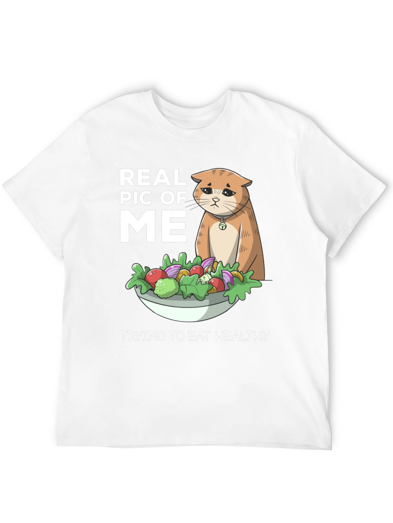 Funny Cat Salad Diet T-Shirt