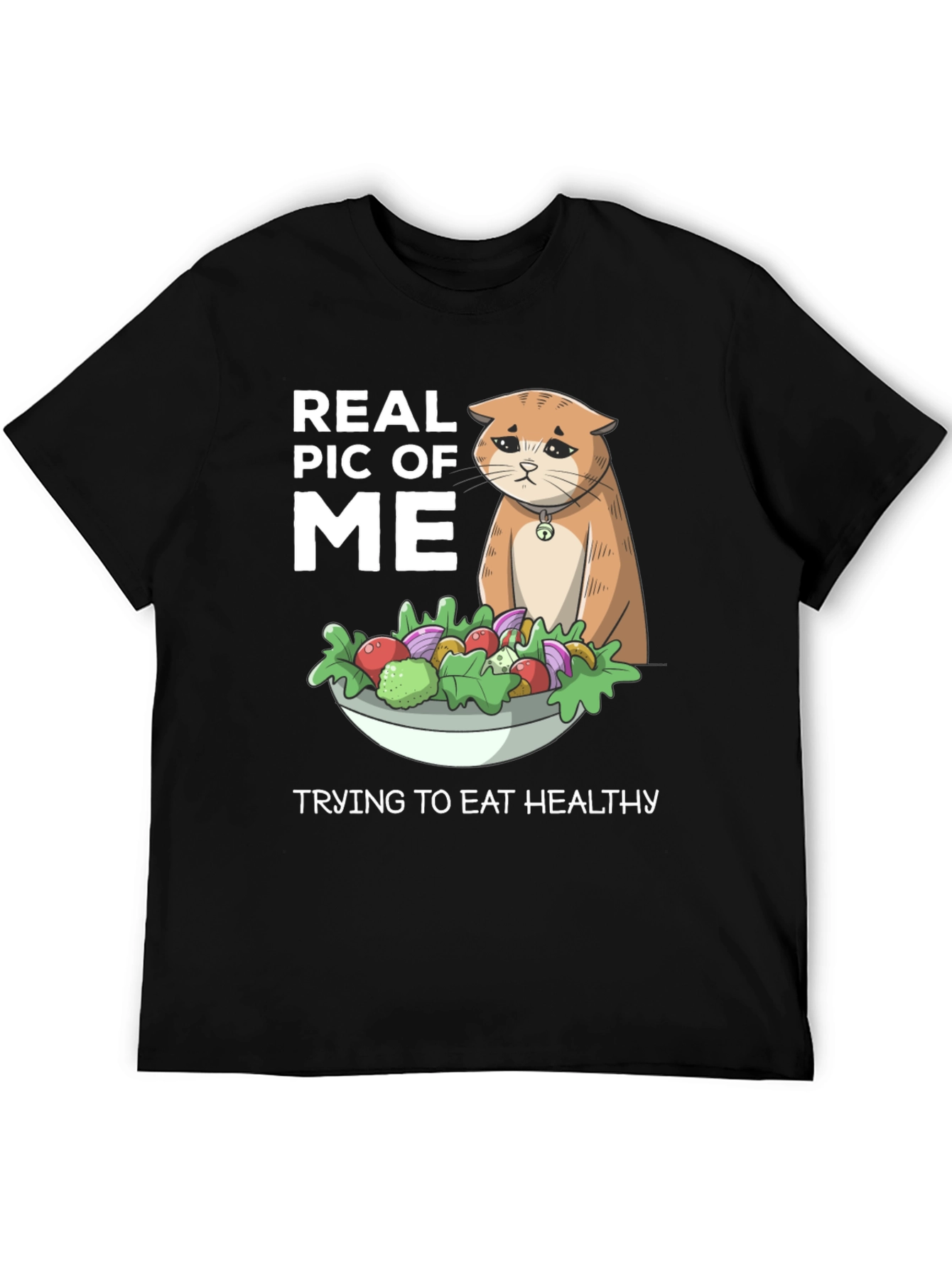 Funny Cat Salad Diet T-Shirt