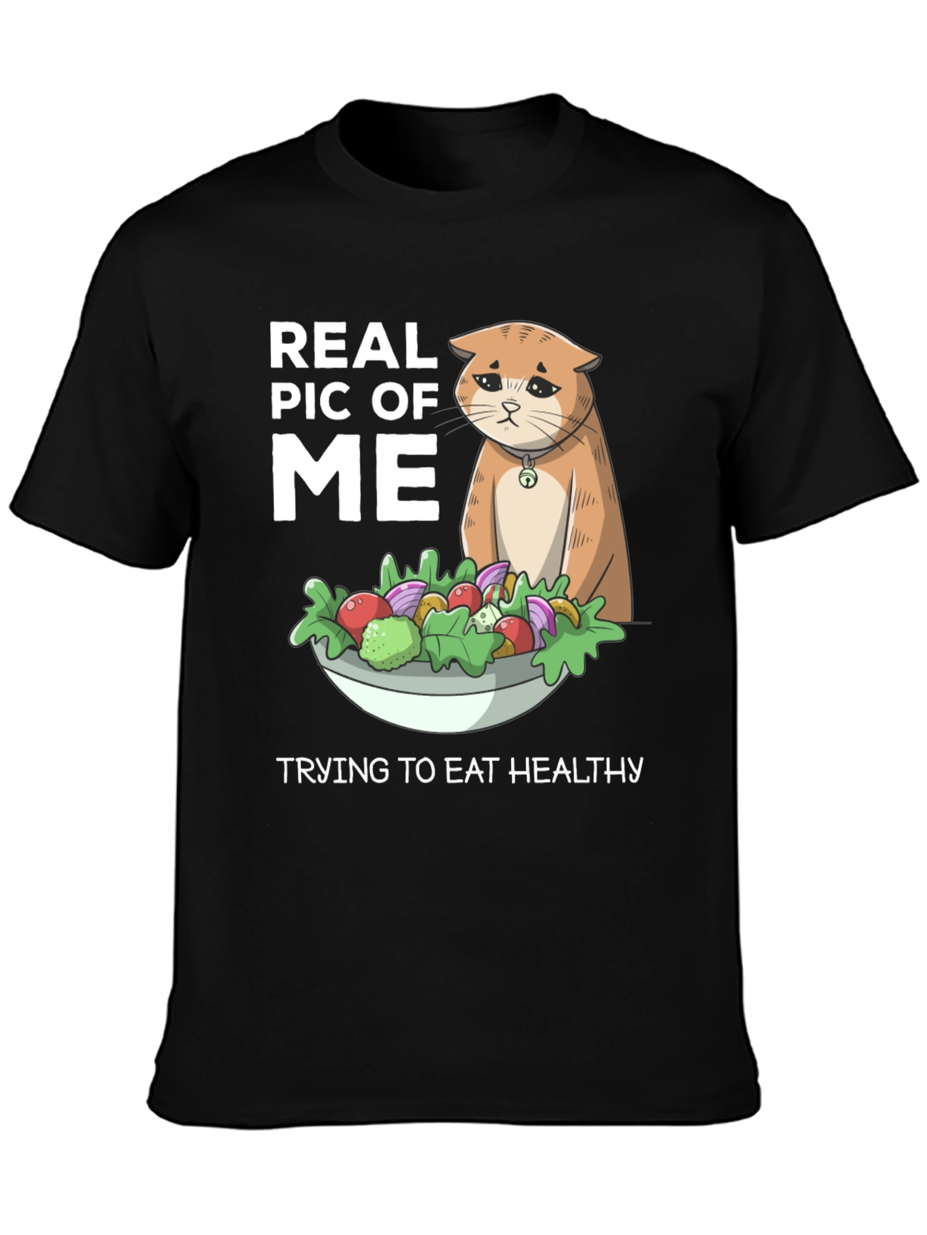 Funny Cat Salad Diet T-Shirt