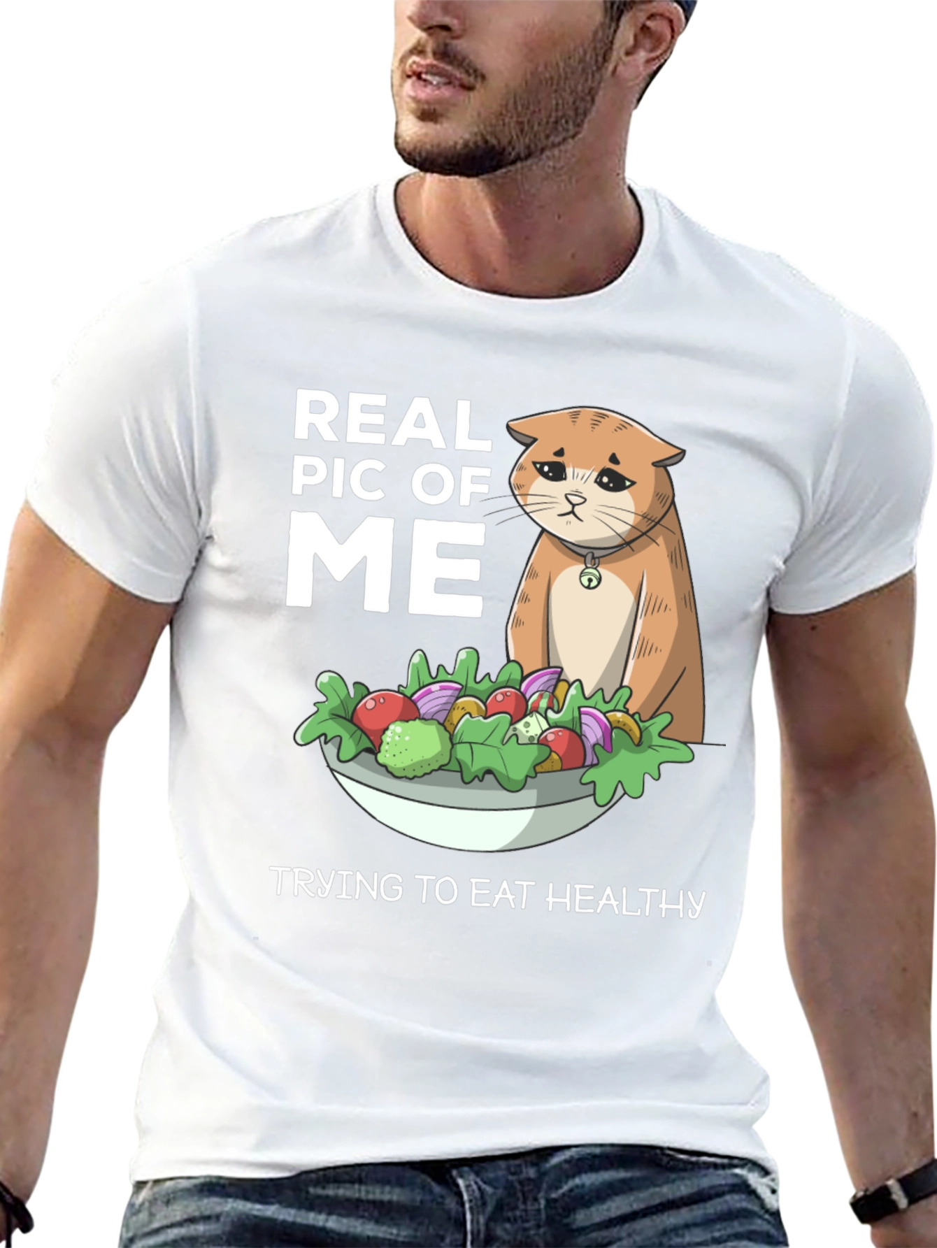 Funny Cat Salad Diet T-Shirt