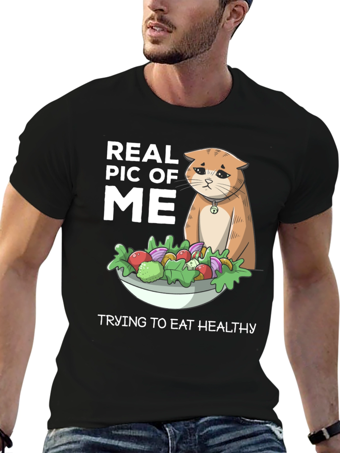 Funny Cat Salad Diet T-Shirt