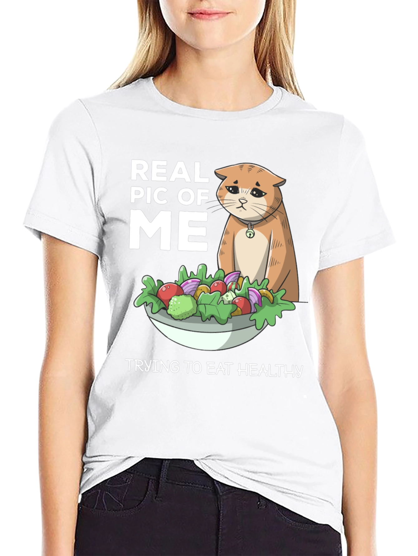 Funny Cat Salad Diet T-Shirt
