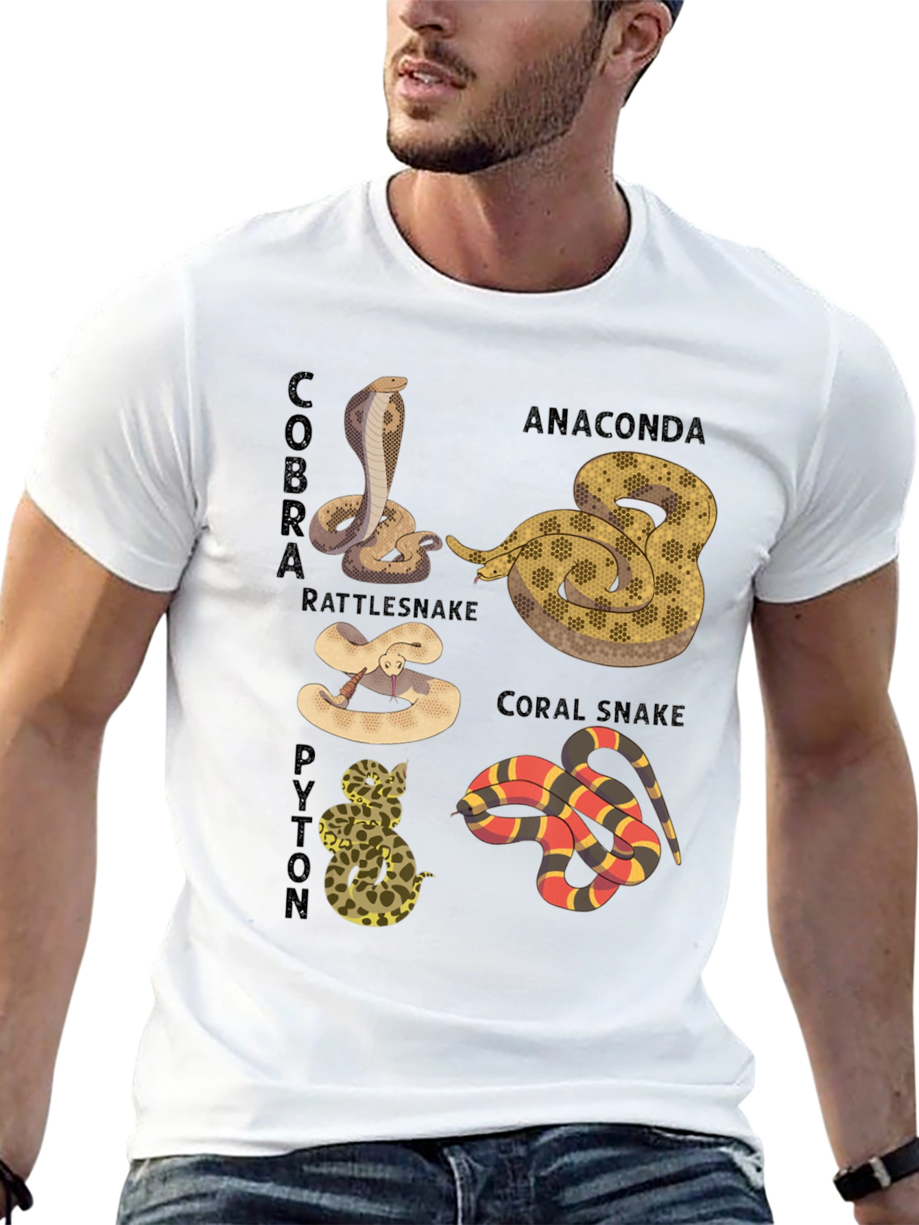 Snakes of the World Graphic T-Shirt