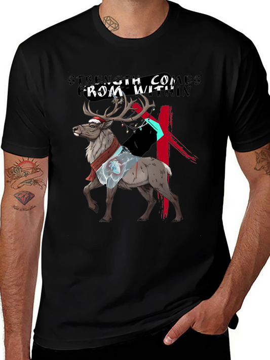 Strength Within Reindeer Graphic Tee