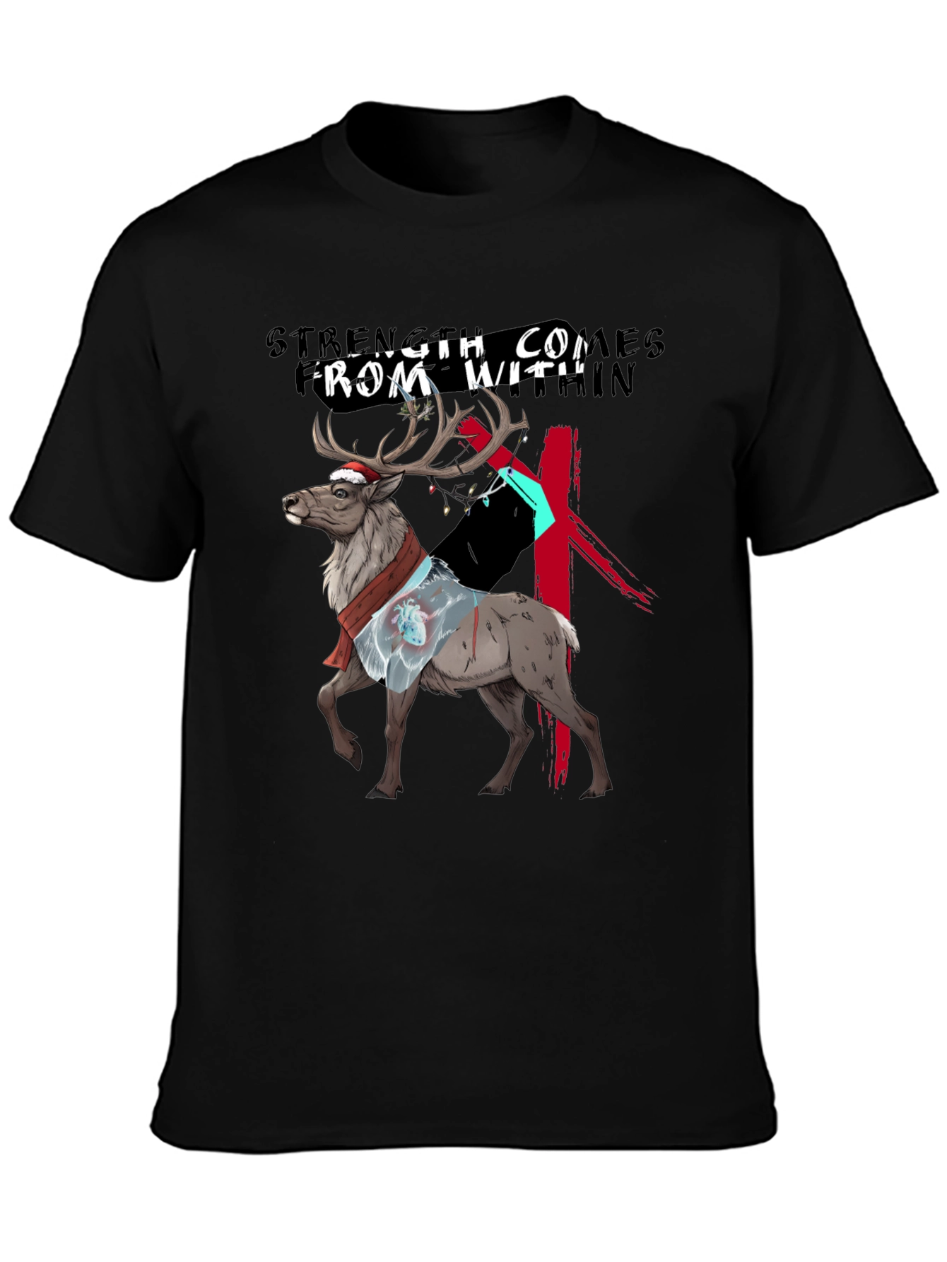 Strength Within Reindeer Graphic Tee