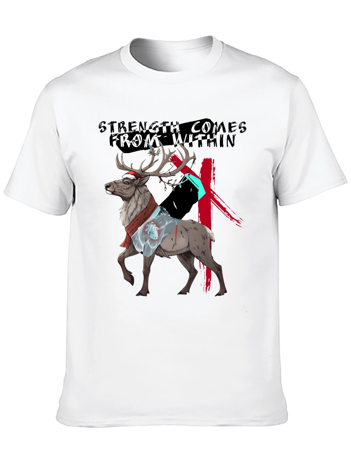 Strength Within Reindeer Graphic Tee