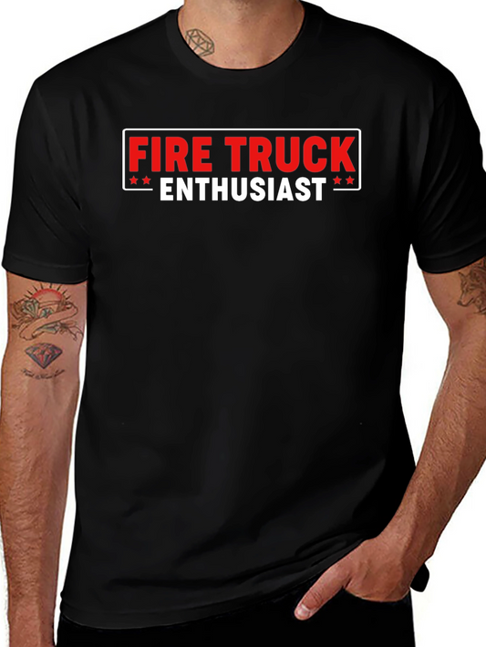 Fire Truck Enthusiast Graphic T-Shirt