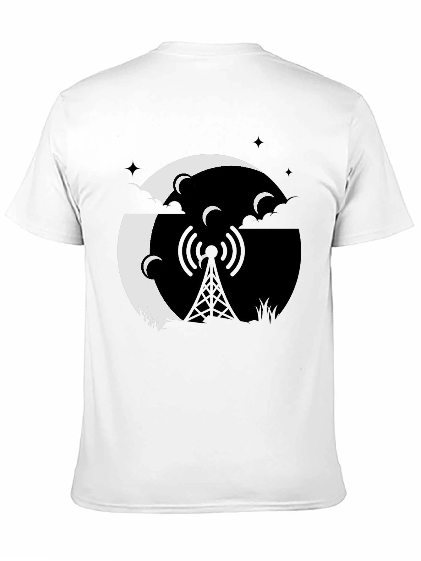 Mystic Night Tower Graphic Tee - Black