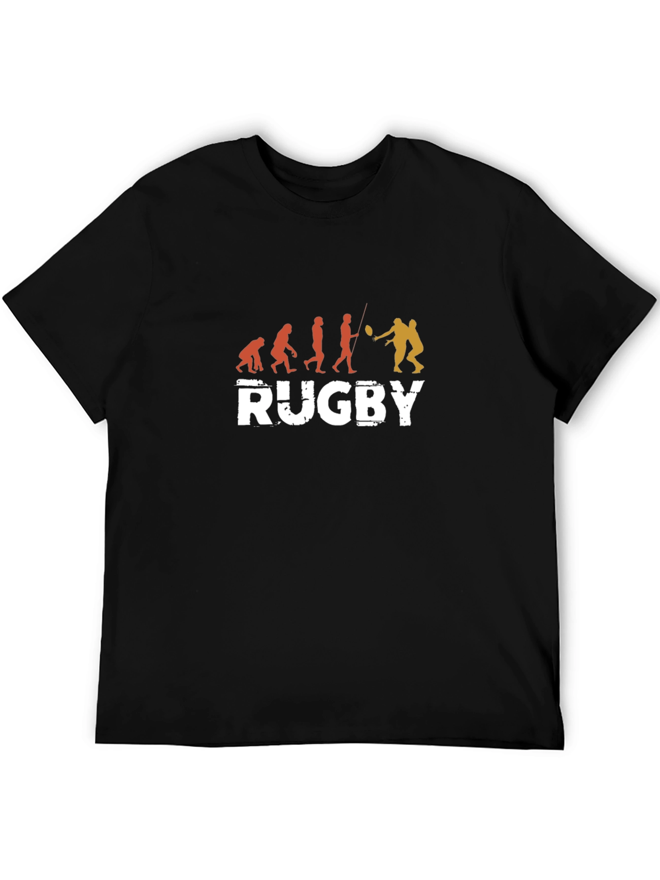 Rugby Evolution T-Shirt - Black Cotton Tee