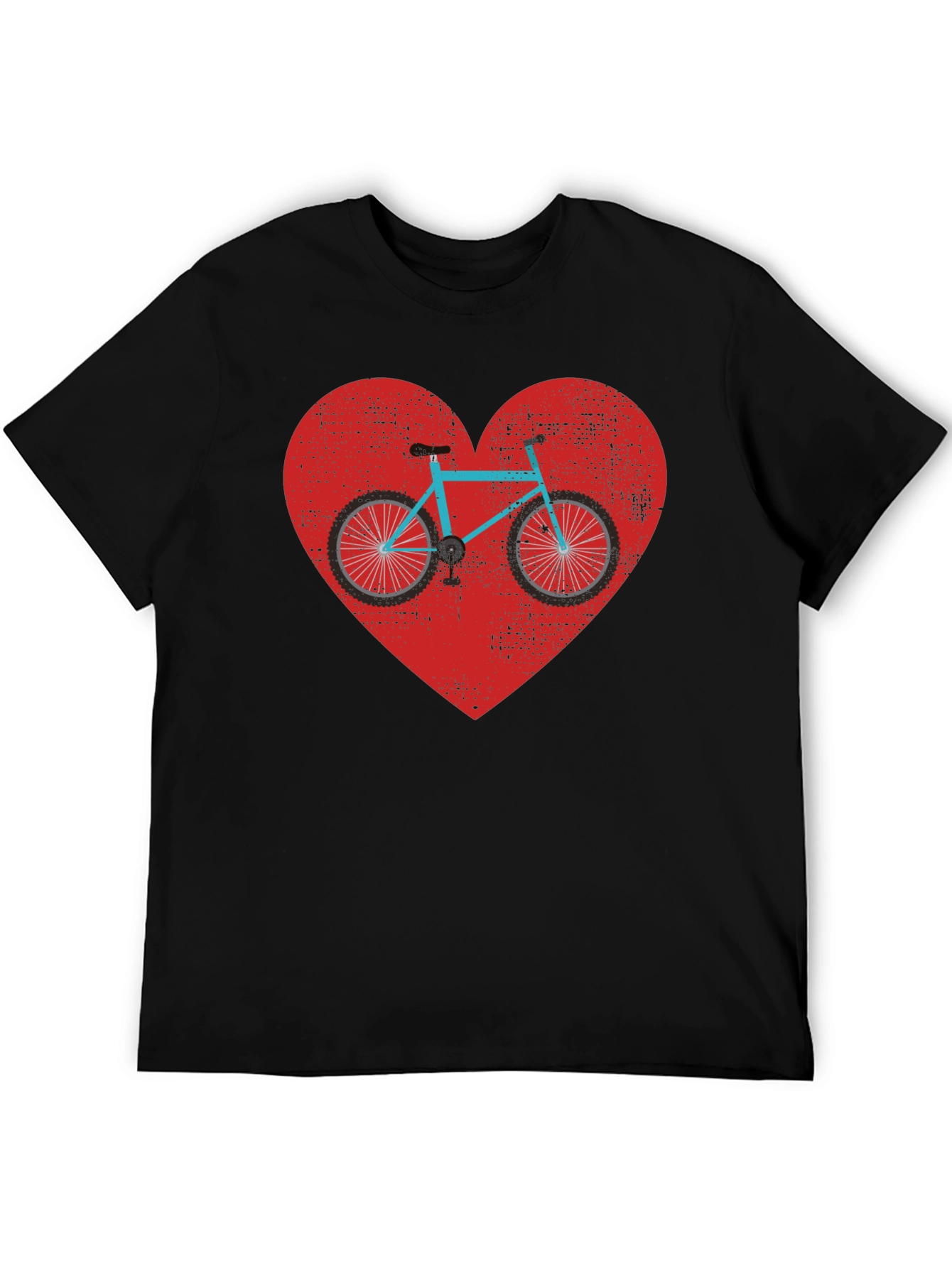 Bike Heart Graphic Tee - Mens Black T-Shirt