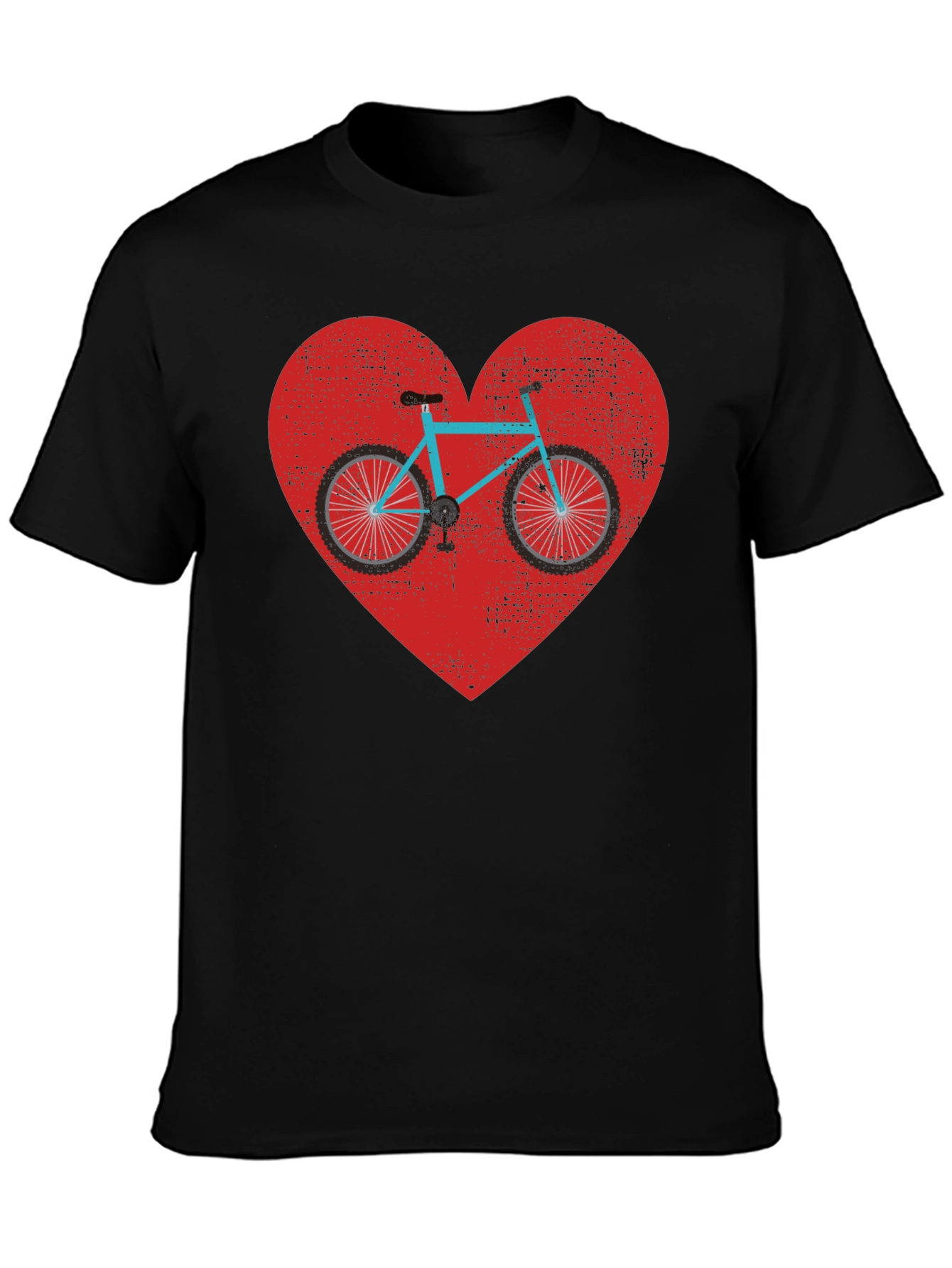 Bike Heart Graphic Tee - Mens Black T-Shirt