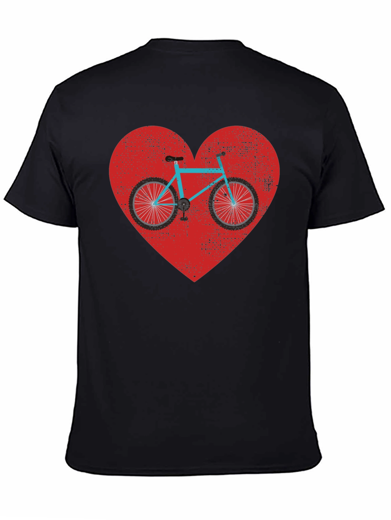 Bike Heart Graphic Tee - Mens Black T-Shirt