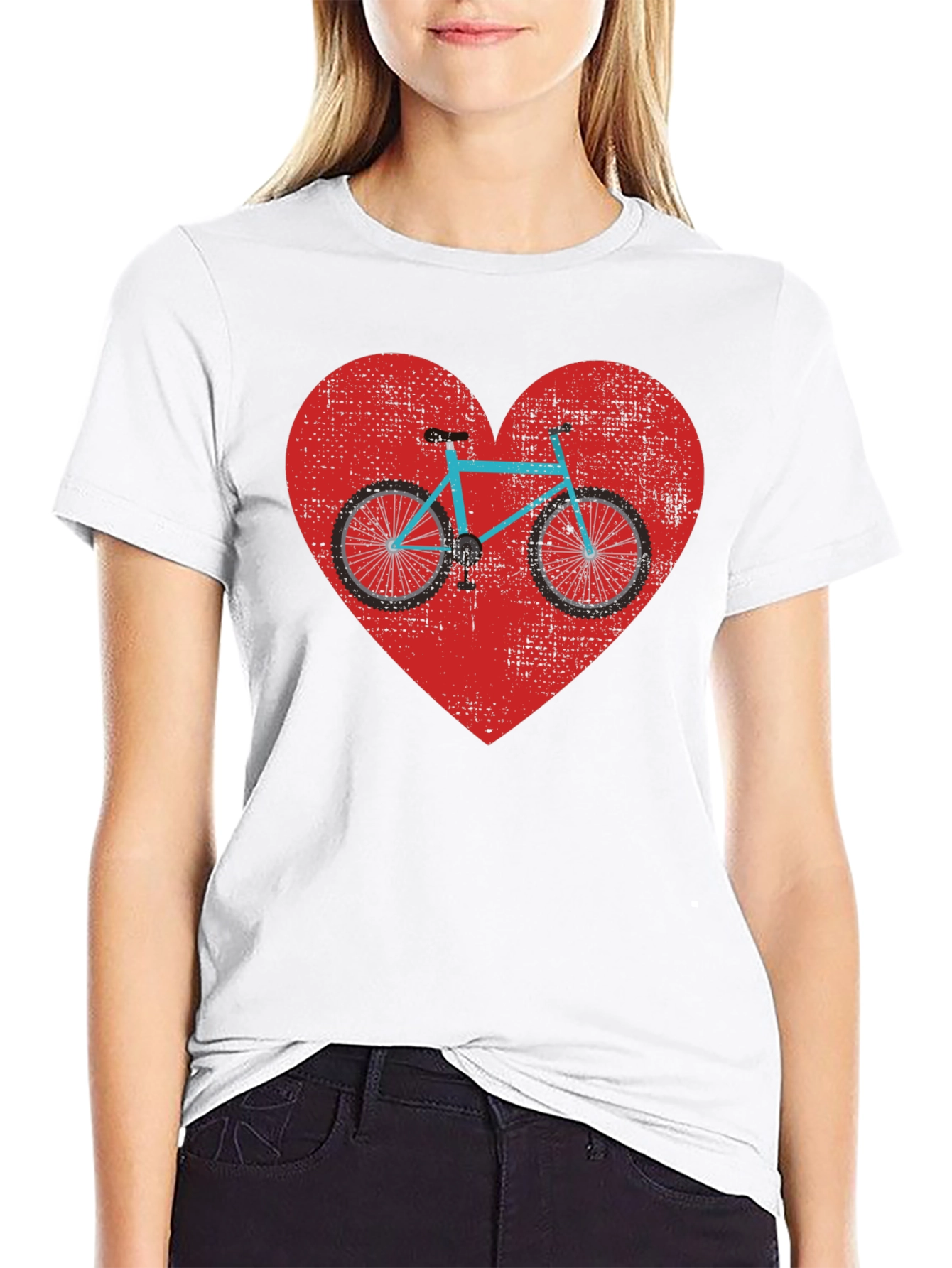 Bike Heart Graphic Tee - Mens Black T-Shirt
