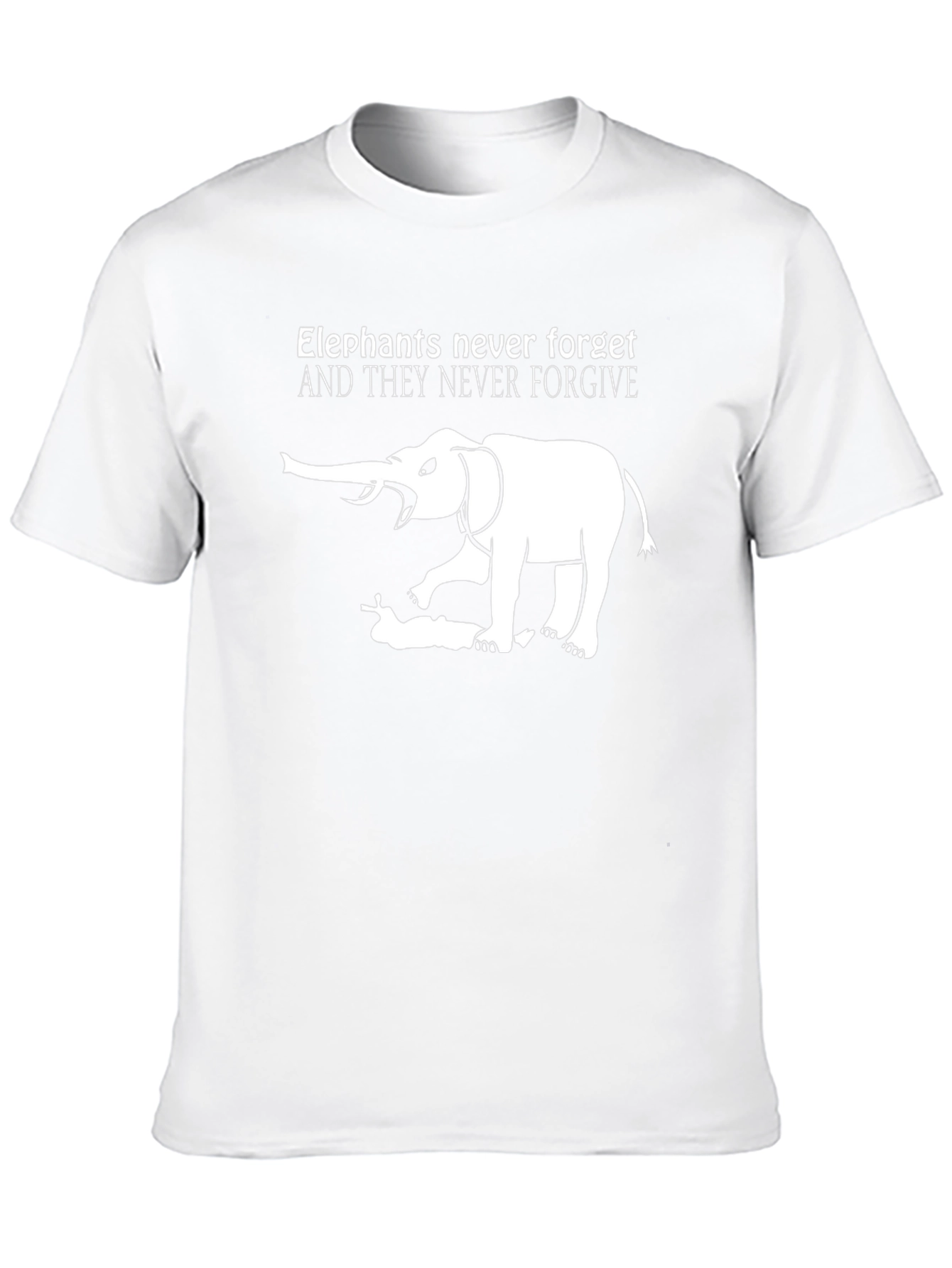 Elephant Never Forgets Graphic Tee - Black