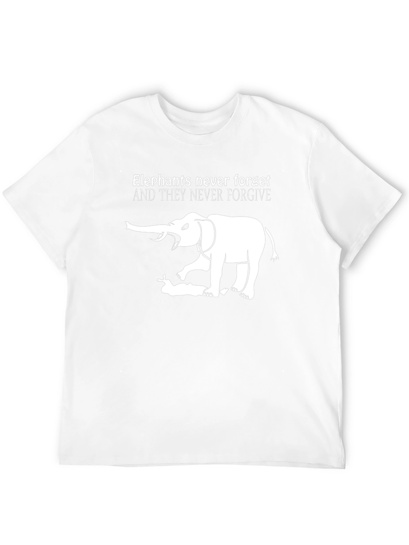 Elephant Never Forgets Graphic Tee - Black