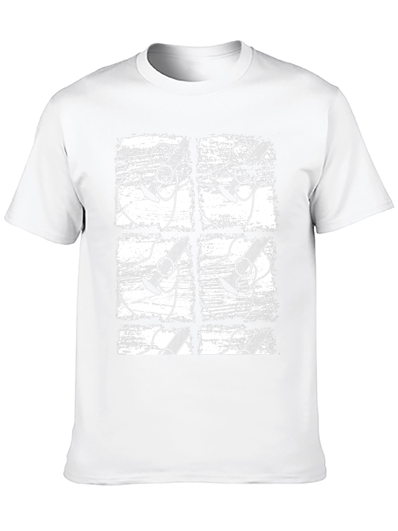 Guitar Grunge Graphic Tee - Black T-Shirt