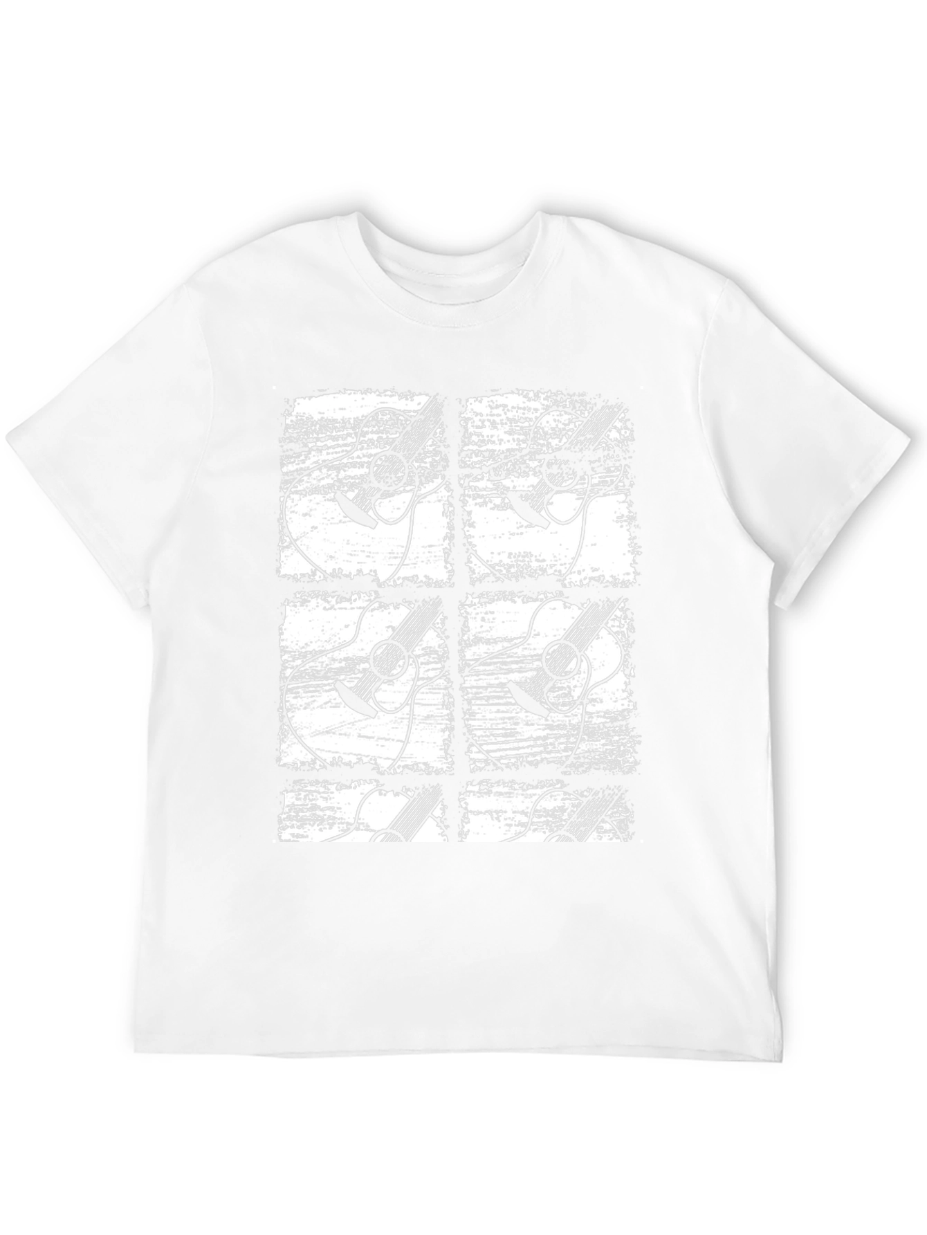 Guitar Grunge Graphic Tee - Black T-Shirt
