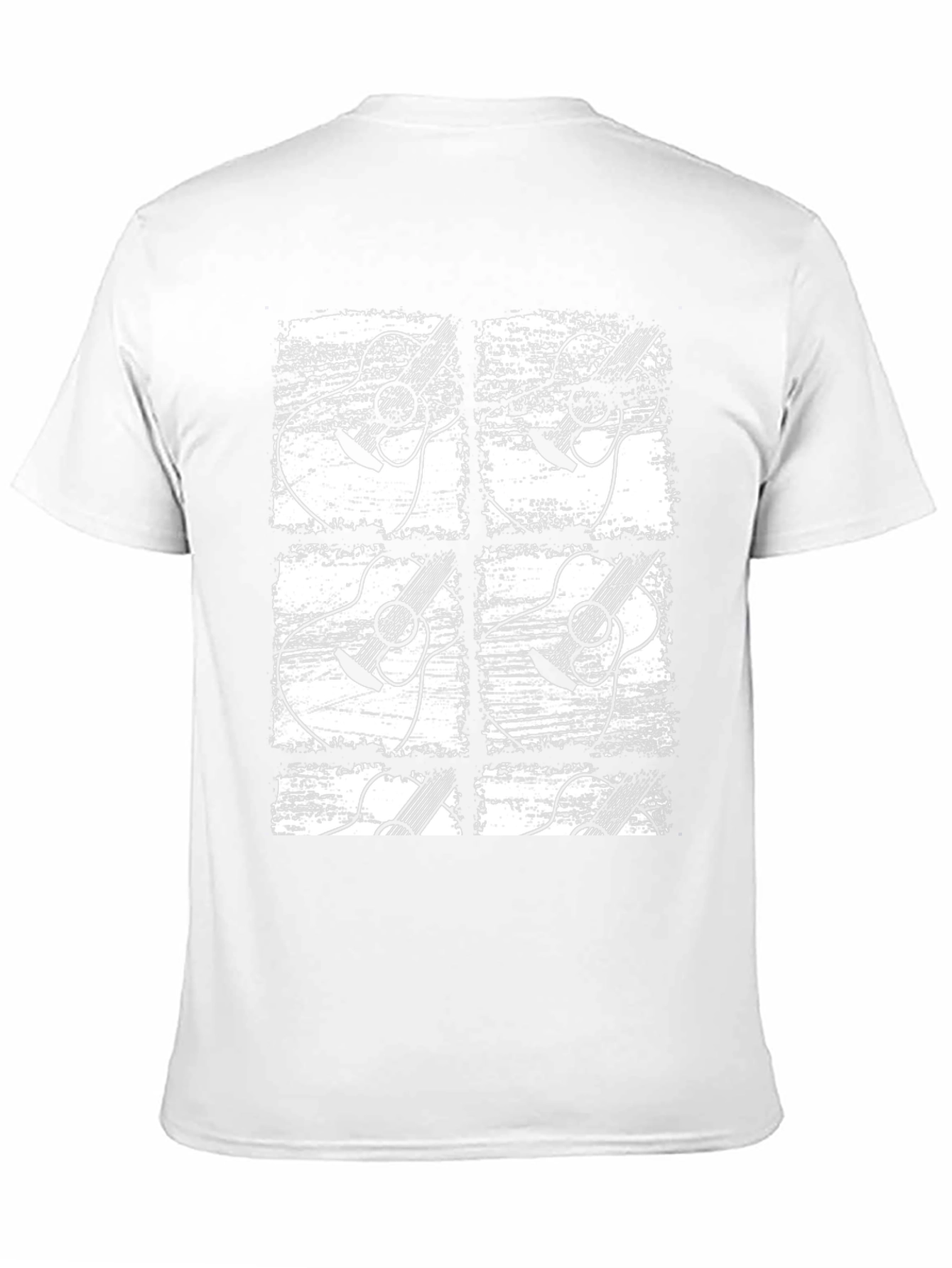Guitar Grunge Graphic Tee - Black T-Shirt