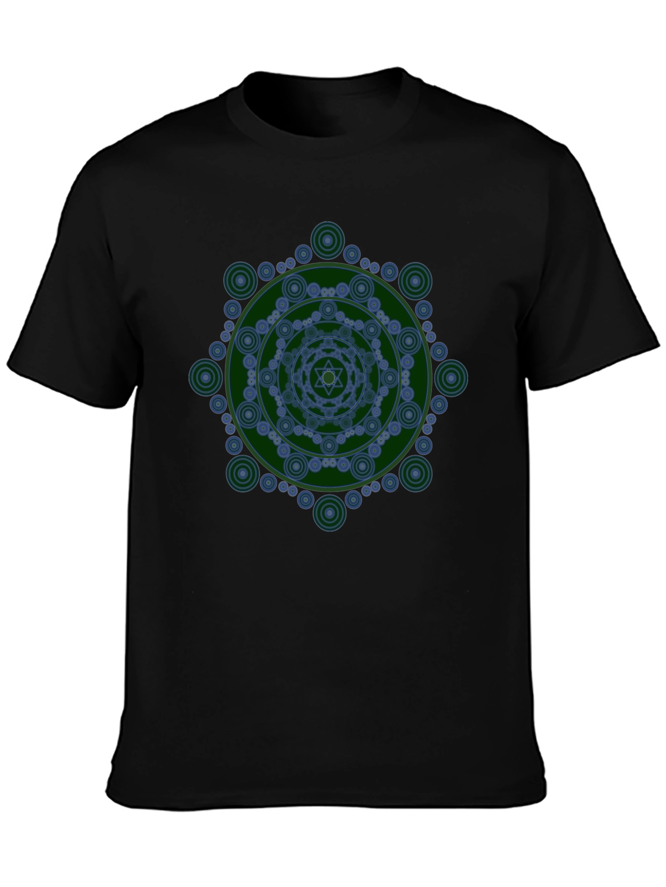 Geometric Mandala Graphic Tee - Modern Black T-Shirt