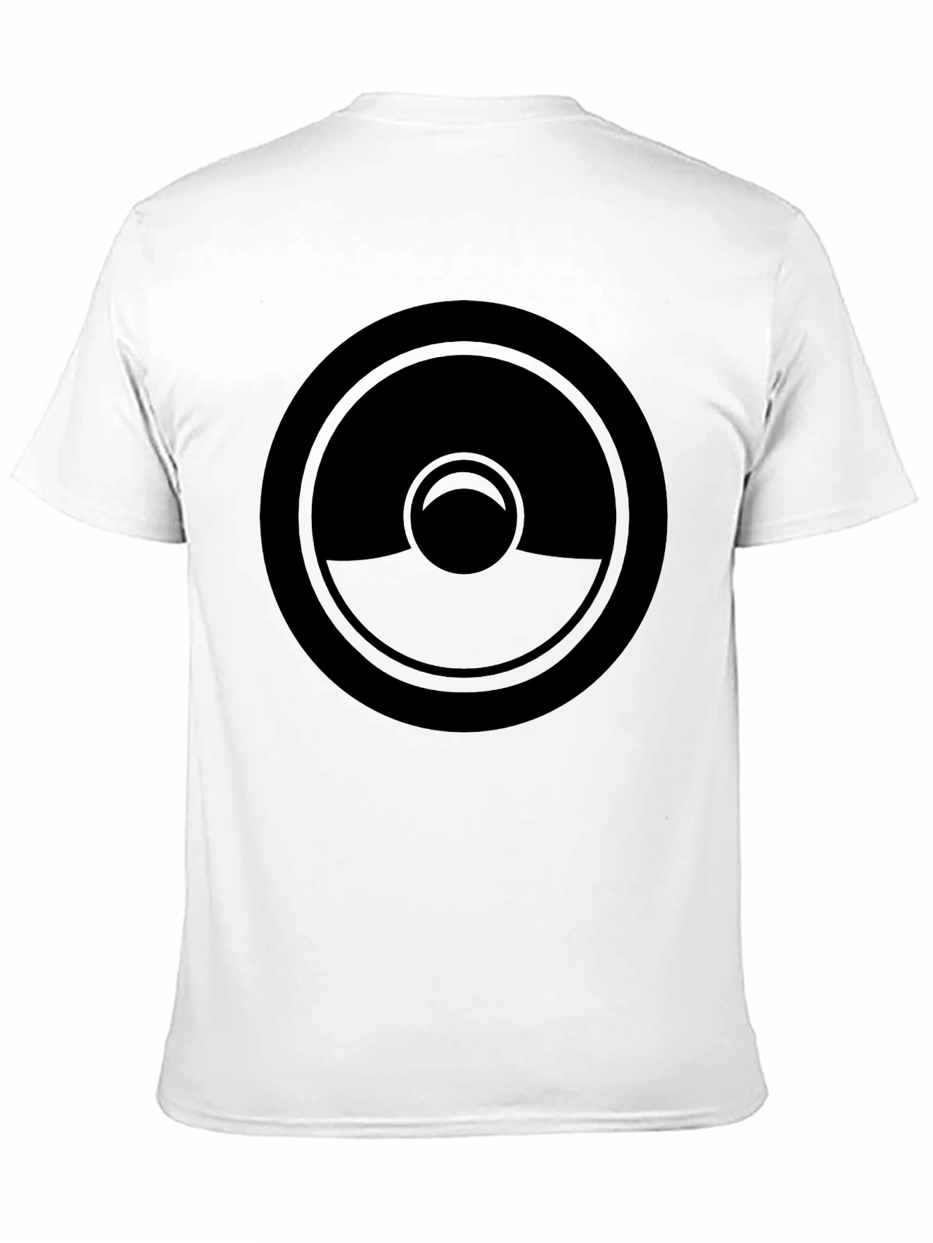 Stylish Black Graphic Tee - Circular Design